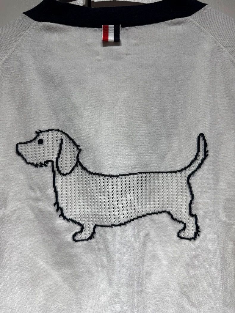 Thom Browne Thom browne 23 white puppy four-bar cardigans jacket 2503-N Size XS / US 0-2 / IT 36-38 - 3 Thumbnail