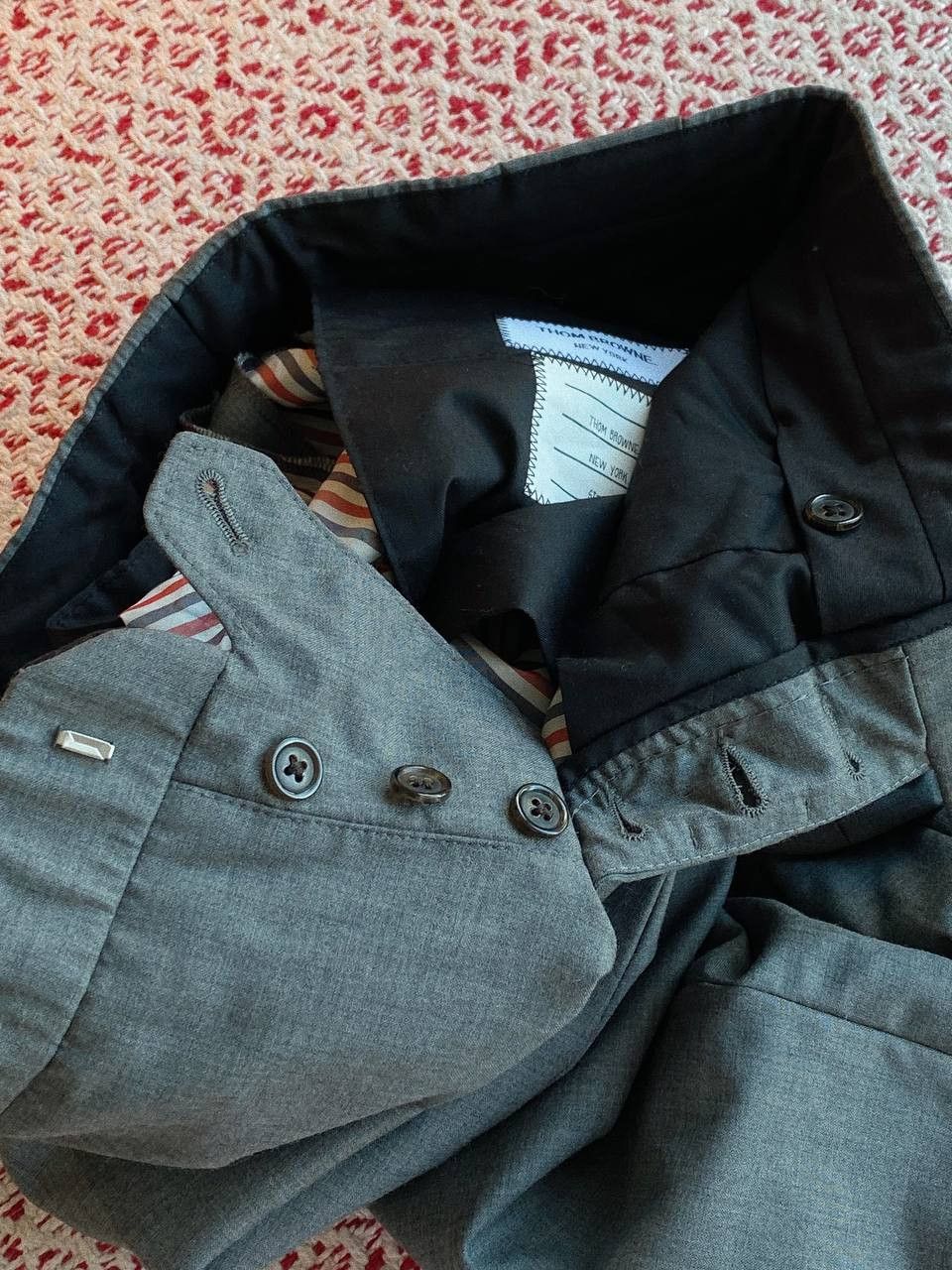 Thom Browne Thom Browne Suit Set Grey Wool Blazer Trousers Size 1 Size 34S - 8 Thumbnail