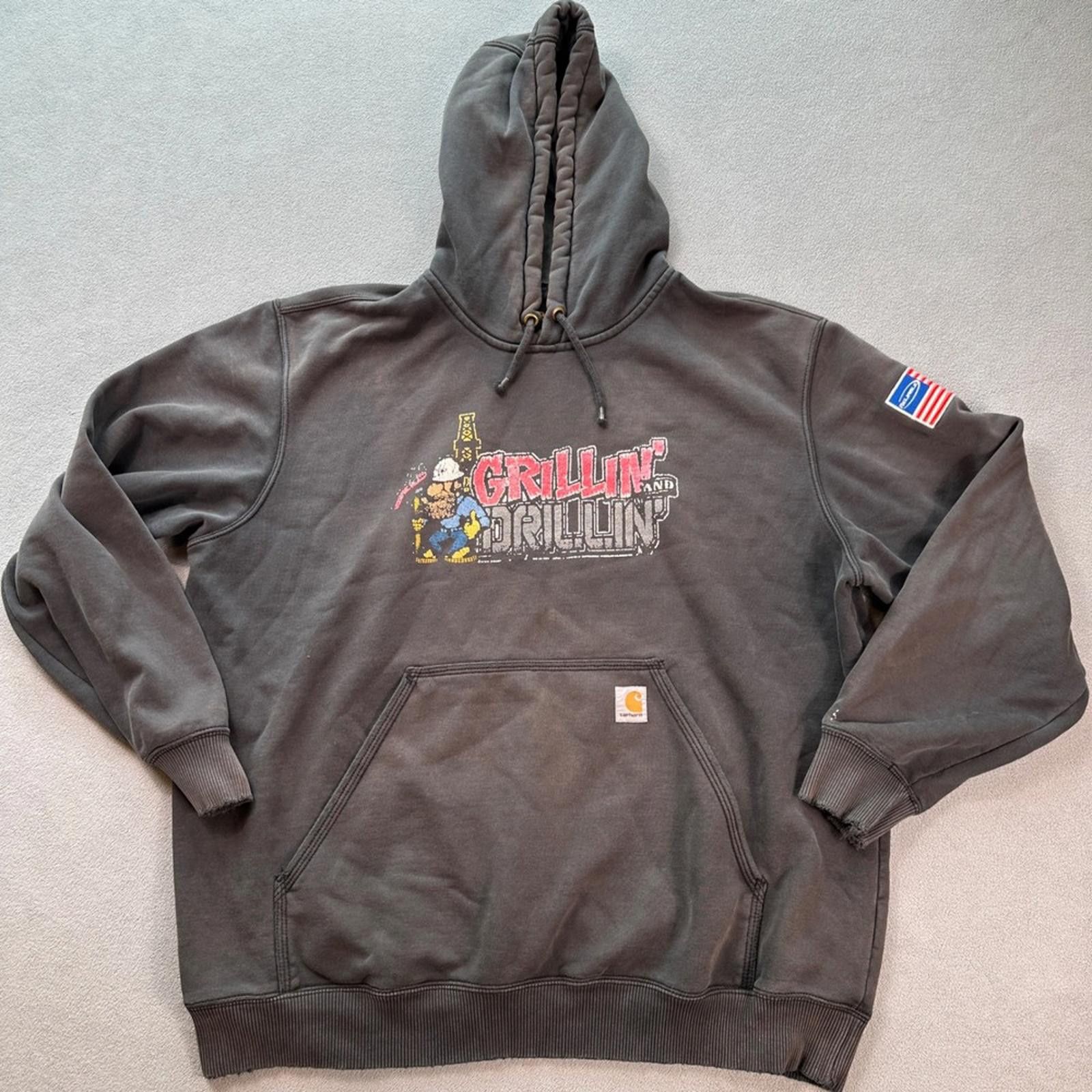 Carhartt Carhartt Grillin Drillin Graphic Hoodie Sweatshirt Men XL Size US XL / EU 56 / 4 - 1 Thumbnail