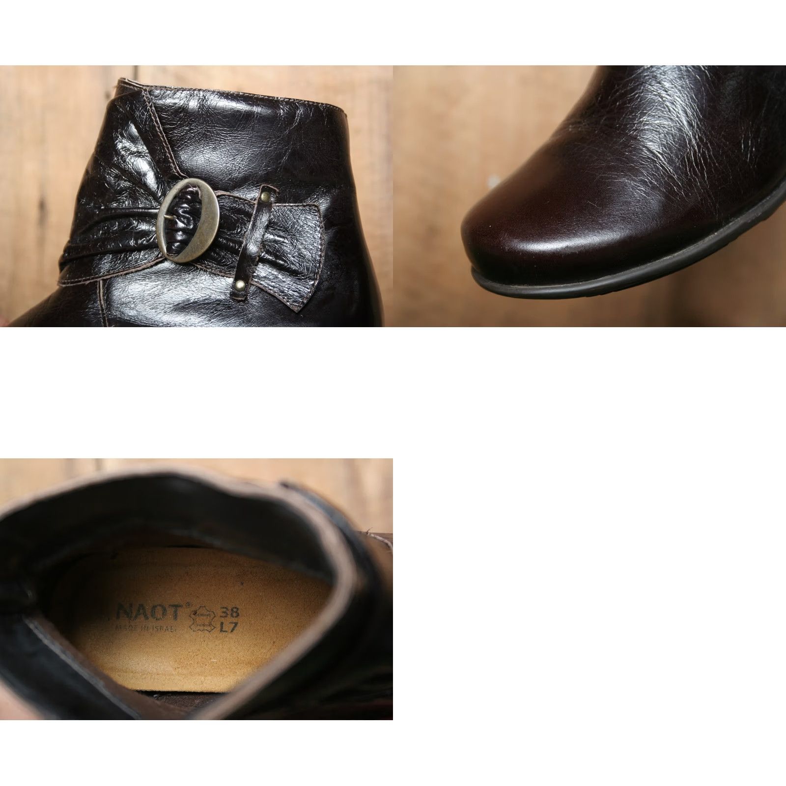 Vintage NAOT Brown Leather Bootie EU 38 / US 7 Zip Ankle Boots Women, Brown, Leather Upper, … Size US 7 / IT 37 - 8 Thumbnail