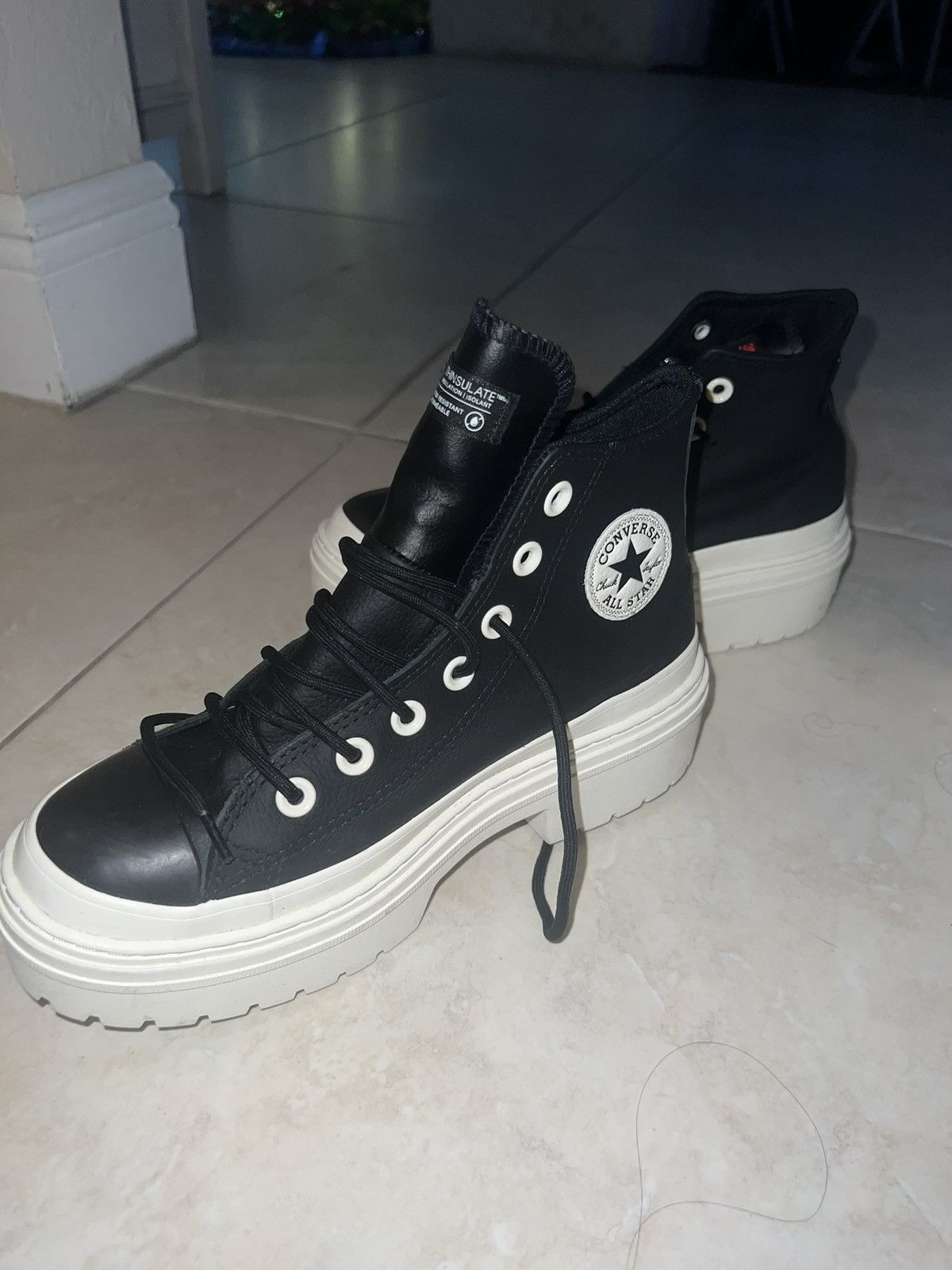 Converse Black Lugged Platform Leather Water-Resistant Converse Size US 6 / IT 36 - 4 Thumbnail