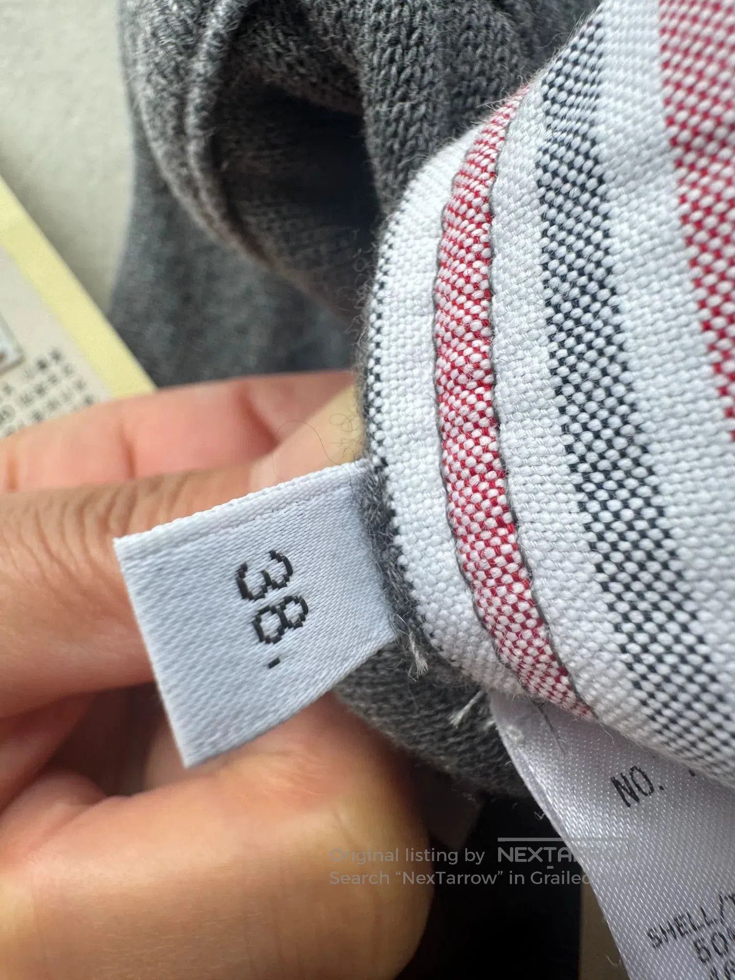 Thom Browne Thom Browne Gray Four-Stripe Pants. Size 37" - 5 Thumbnail