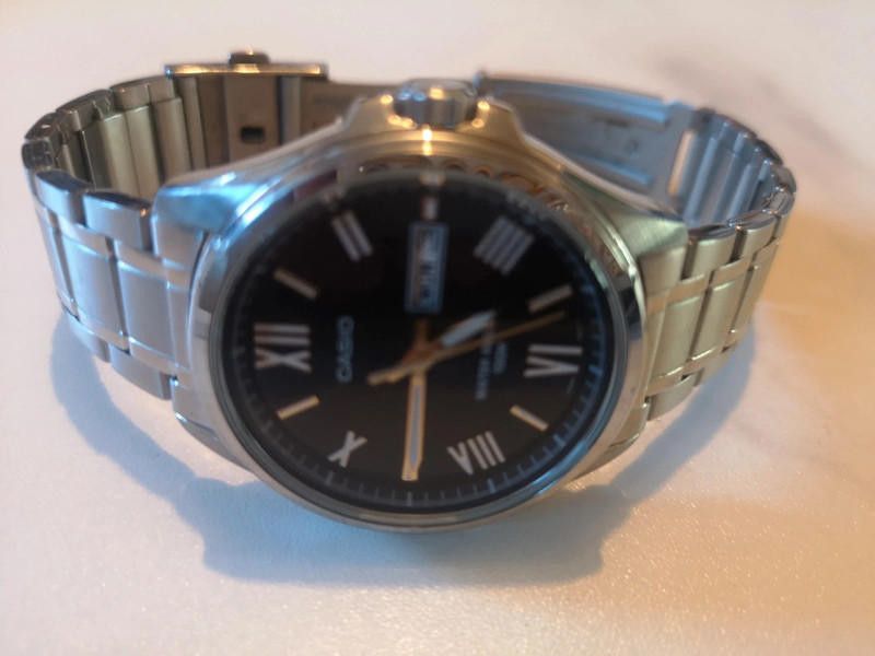 Casio Casio black dial stainless steel bracelet watch Size ONE SIZE - 2 Thumbnail