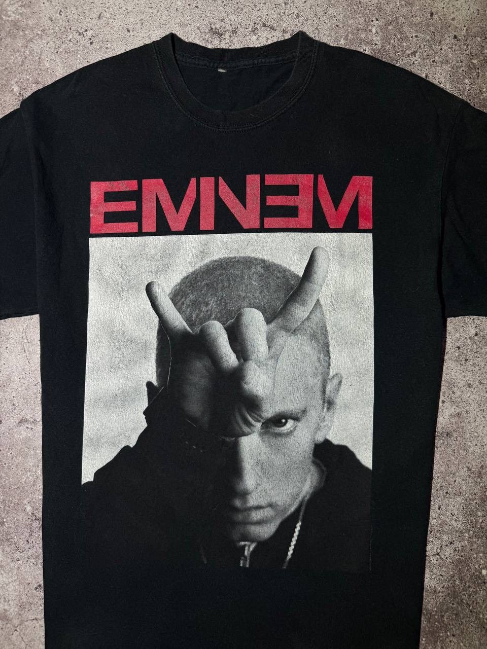 Band Tees × Eminem × Vintage Eminem Vintage Black Printed T-shirt streetwear Size US M / EU 48-50 / 2 - 2 Thumbnail