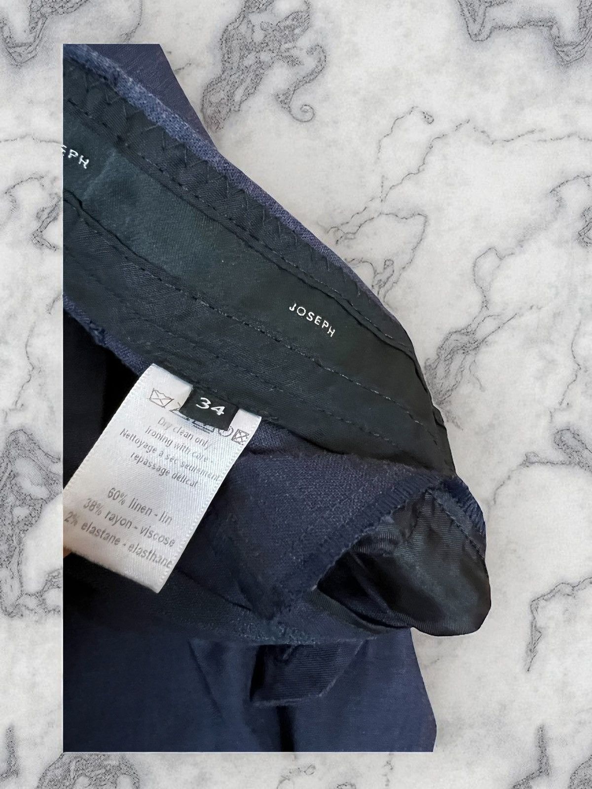 Joseph Joseph Navy Linen Straight Pants size 34 Size 25" / US 0 / IT 36 - 6 Thumbnail