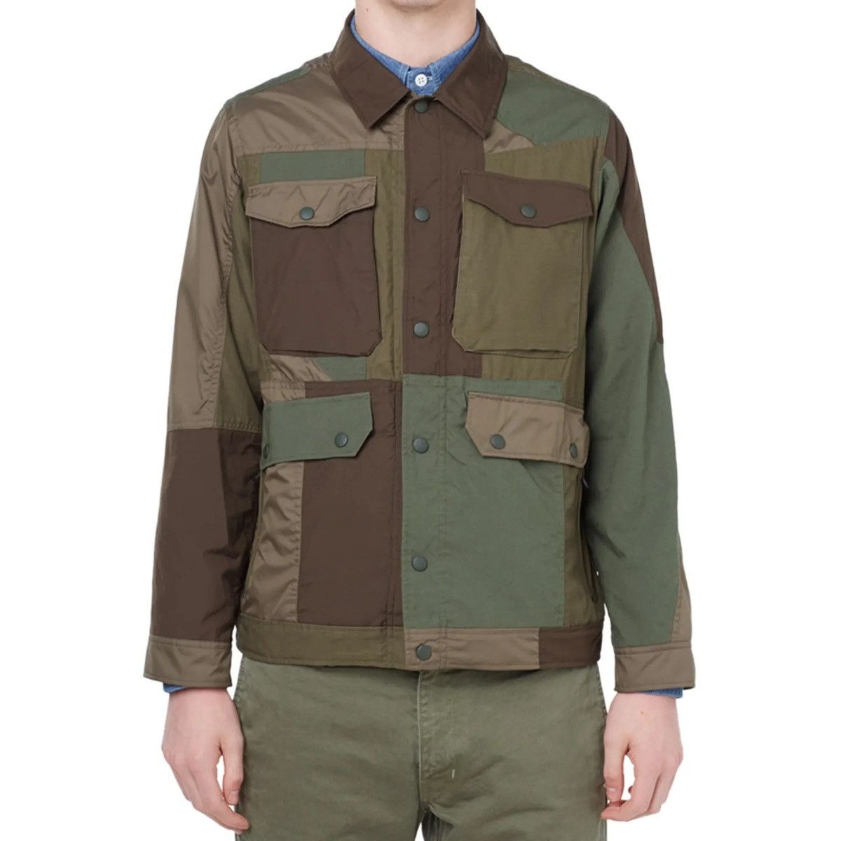 White Mountaineering Franken Jacket work chore coverall patchwork Junya Watanabe Size US M / EU 48-50 / 2 - 7 Thumbnail