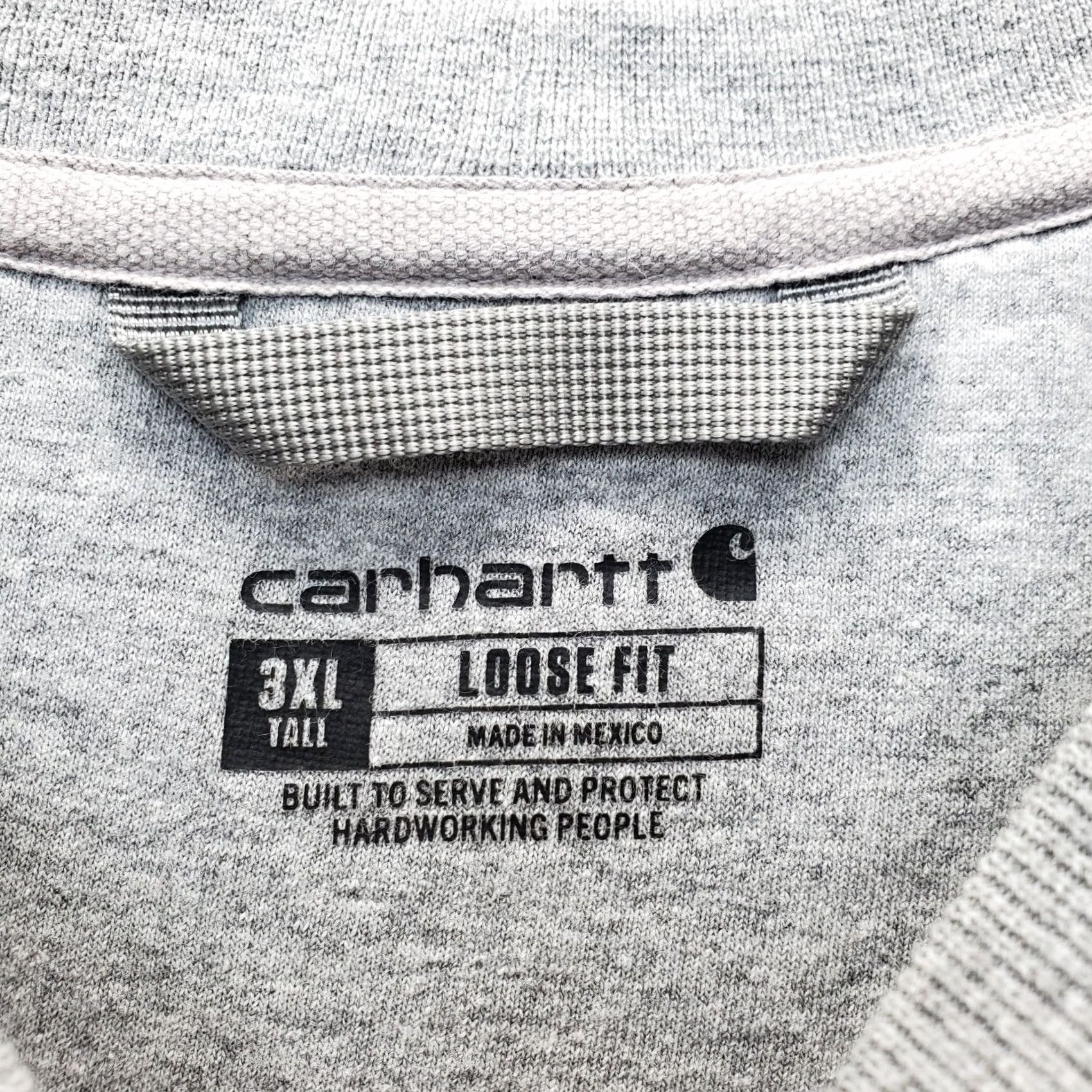Carhartt Carhartt Mens Sweatshirt 3XL Gray Heather Fleece Lined Crew Neck Loose Fit Knit Pullover Shirt Size US XXL / EU 58 / 5 - 6 Thumbnail