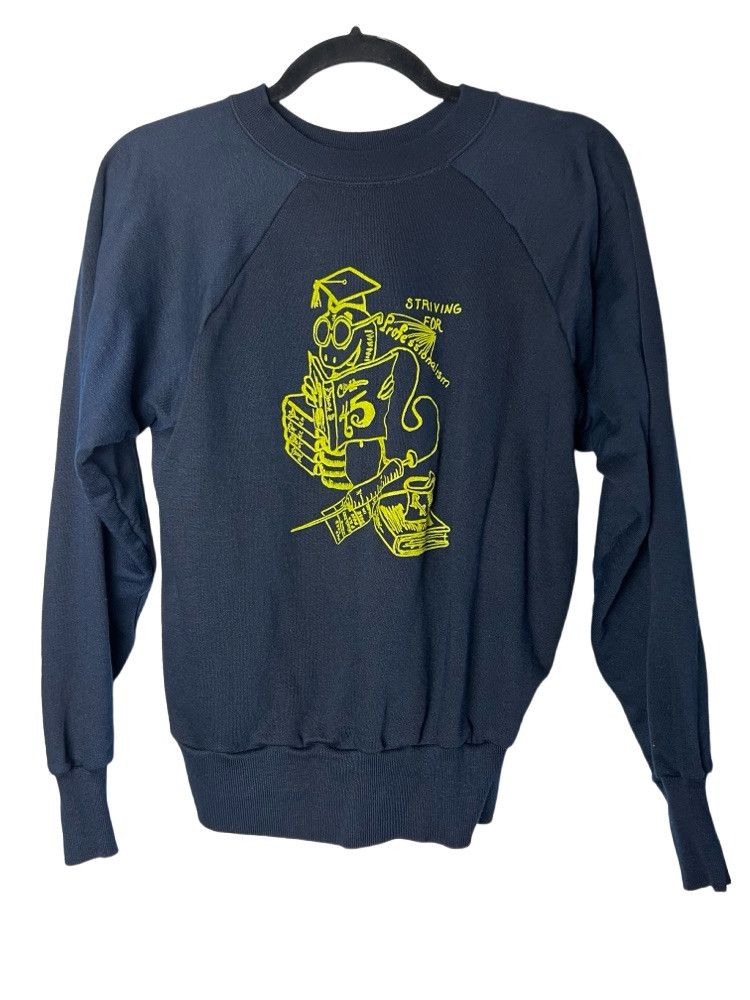 Vintage 70's "Striving for Professionalism Class of '45" Sweatshirt Size US M / EU 48-50 / 2 - 1 Thumbnail