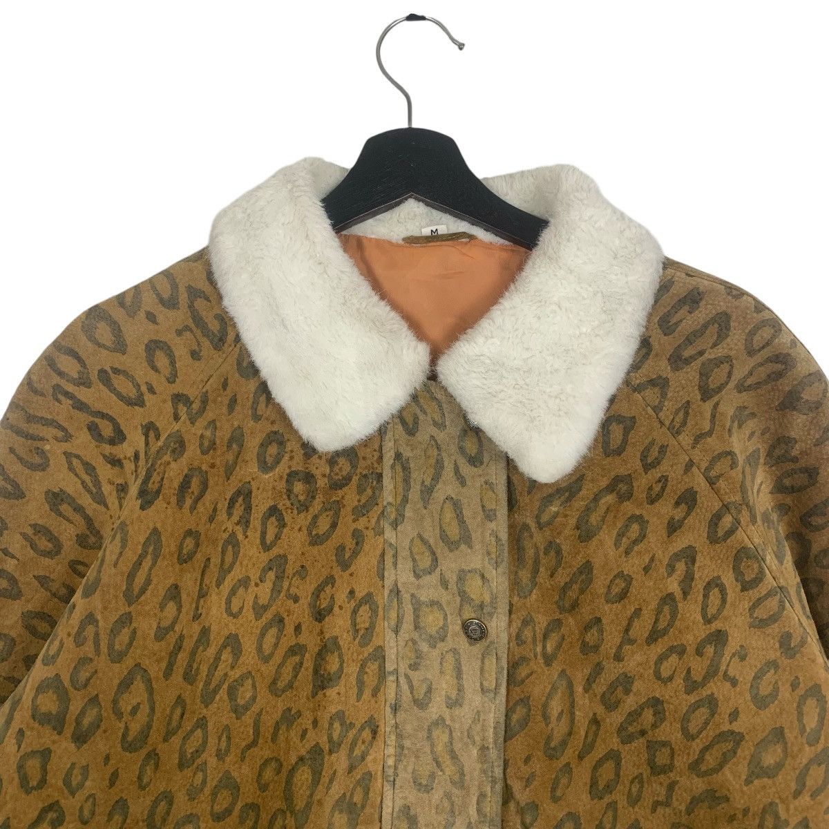 Olympic Seoul japanese brand Leopard genuine lether jacket
