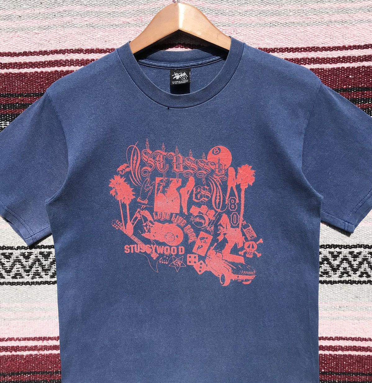 Stussy Y2K Vintage Stussy Wood Tee Stussy Streetwear SunFaded Size US S / EU 44-46 / 1 - 7 Thumbnail