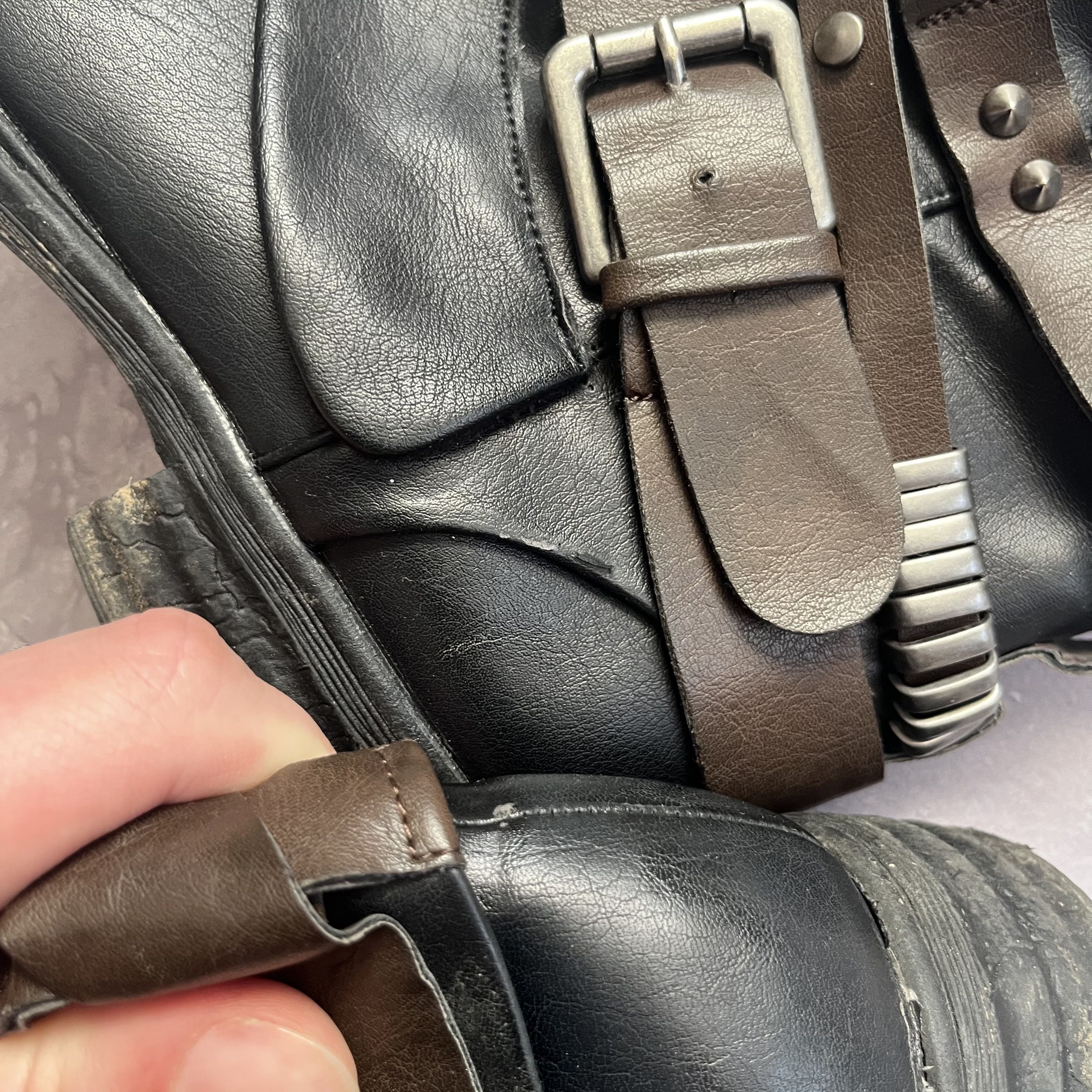 Diesel Diesel Harness Biker Boots Leather Strap Buckle Size 40 Size US 10 / IT 40 - 11 Thumbnail