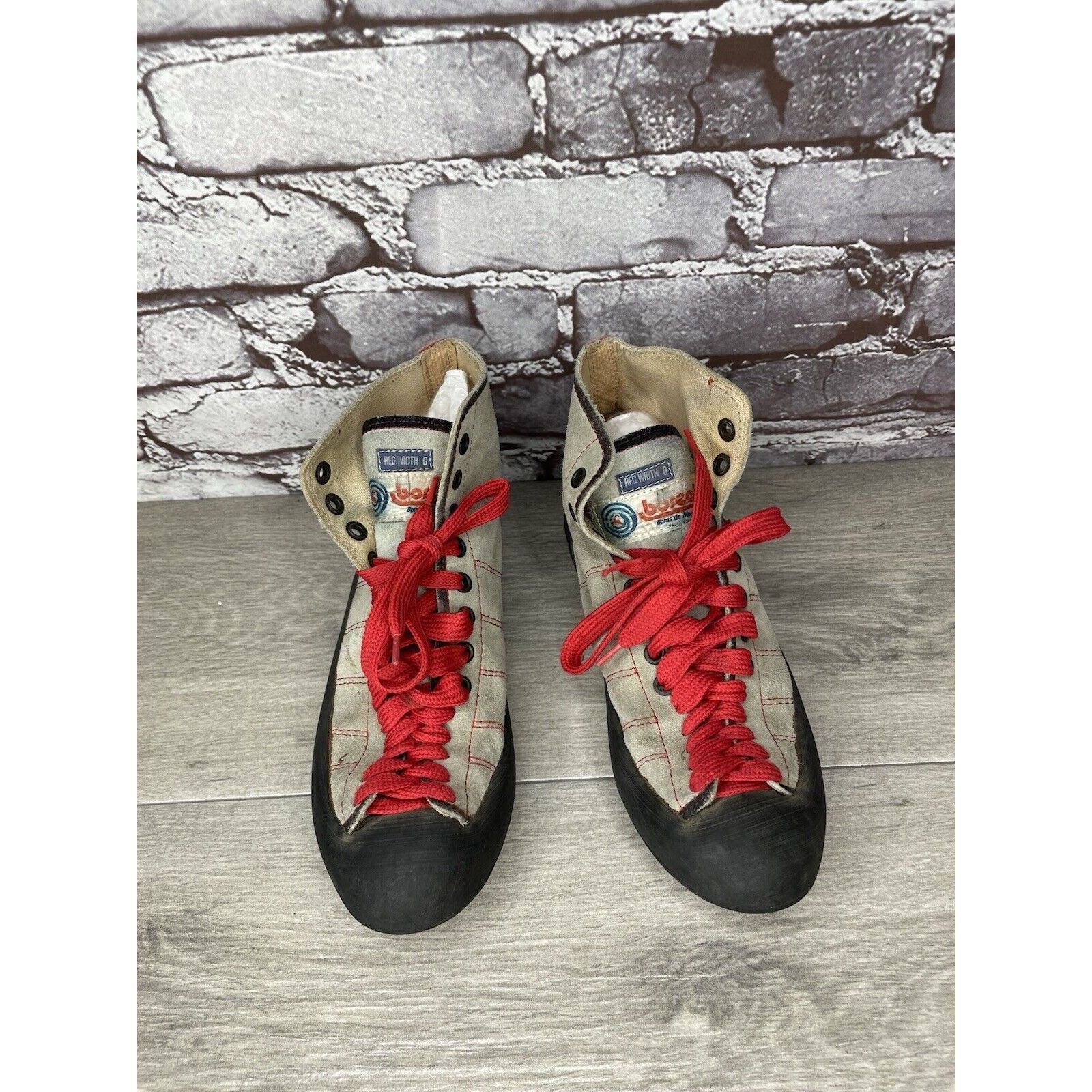 Other Boreal VTG Gray Fire High Tops Taupe Red Lace Climbing Shoes Size US 6 / IT 36 - 13 Thumbnail