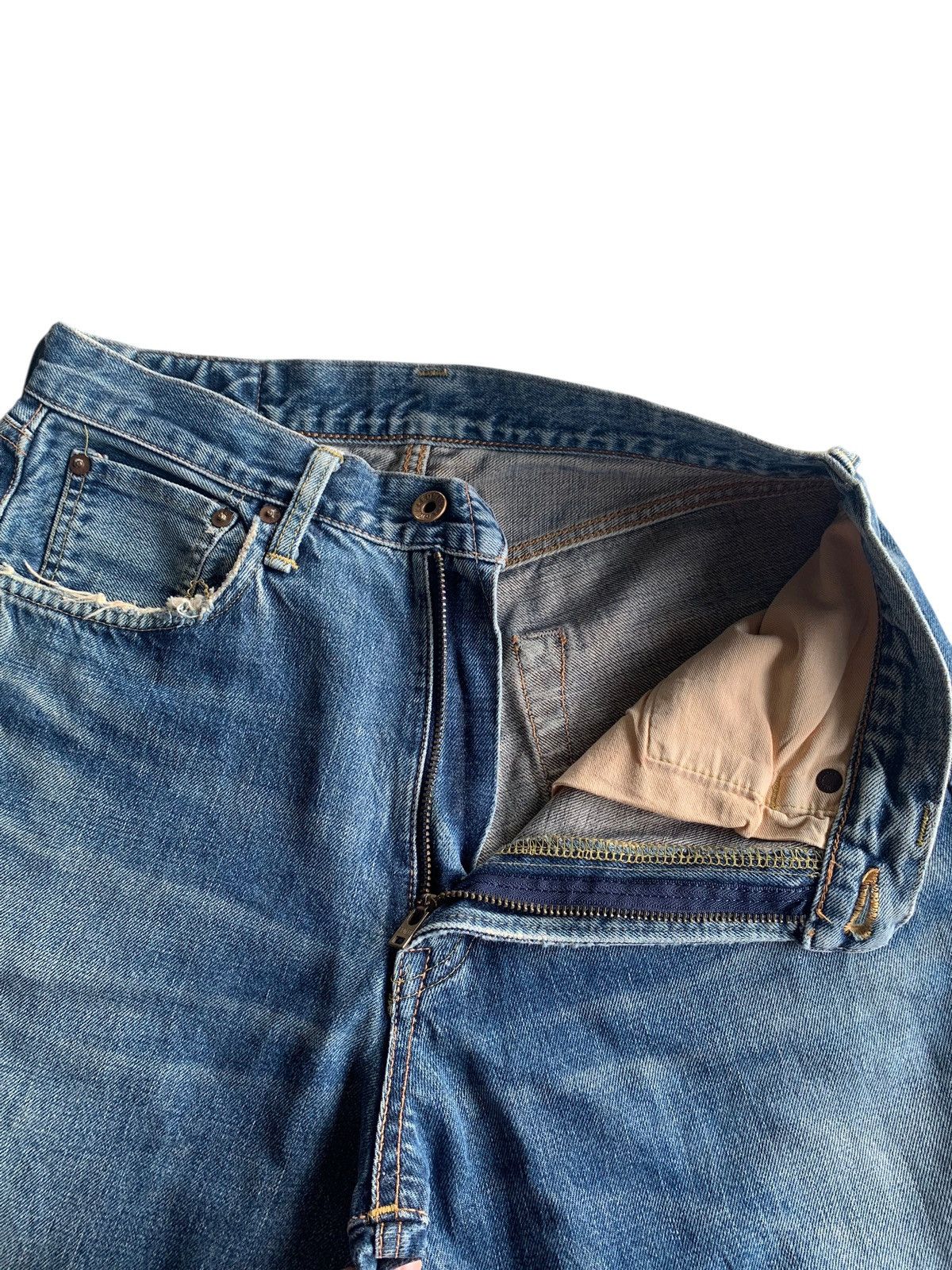 Edwin VINTAGE EDWIN 505 SELVEDGE BAGGY FADED DISTRESSED DENIM Size US 30 / EU 46 - 16 Thumbnail