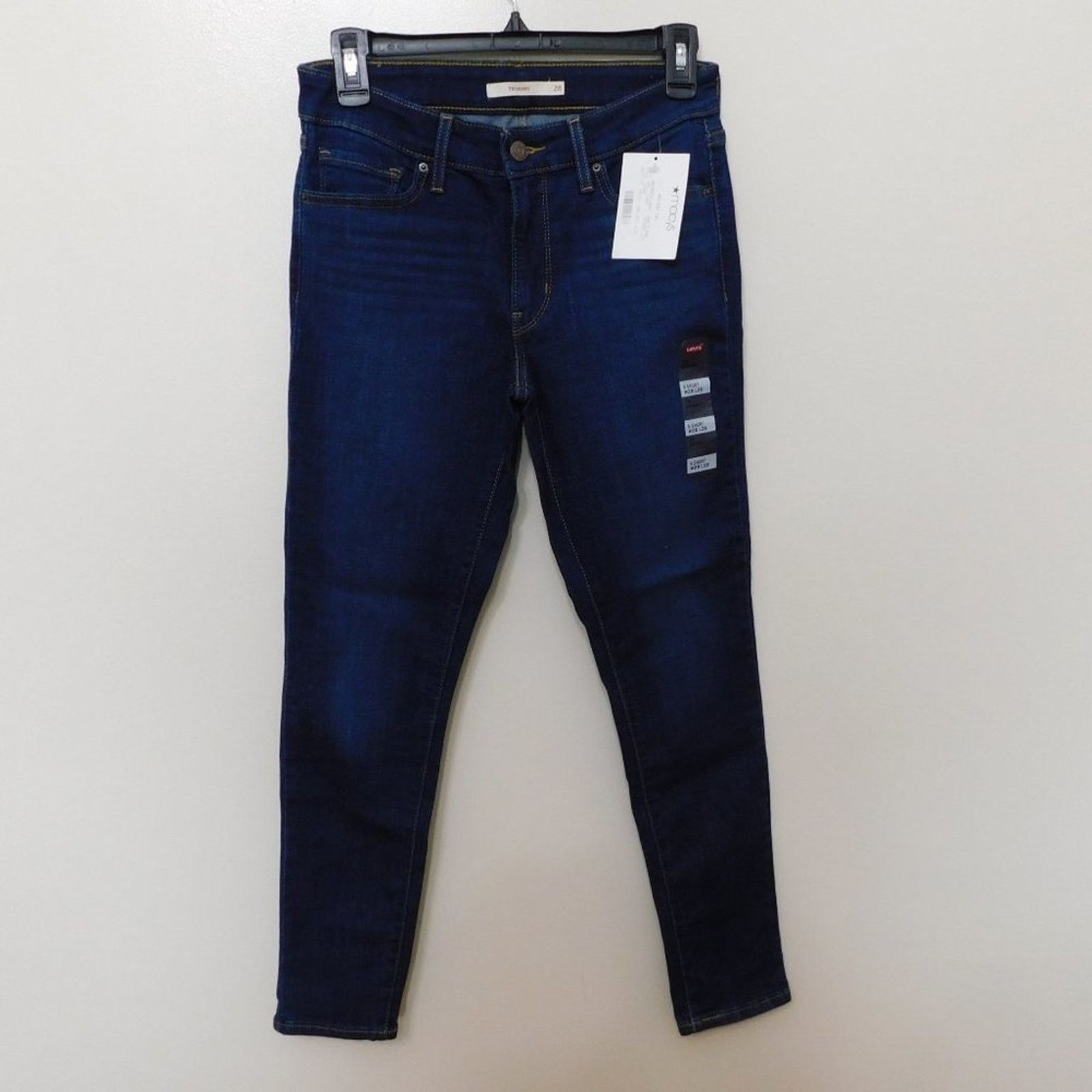 Levi's JR55 - Levi's Blue Women's 711 Skinny Jeans Size 28x28 Size 28" / US 6 / IT 42 - 1 Thumbnail