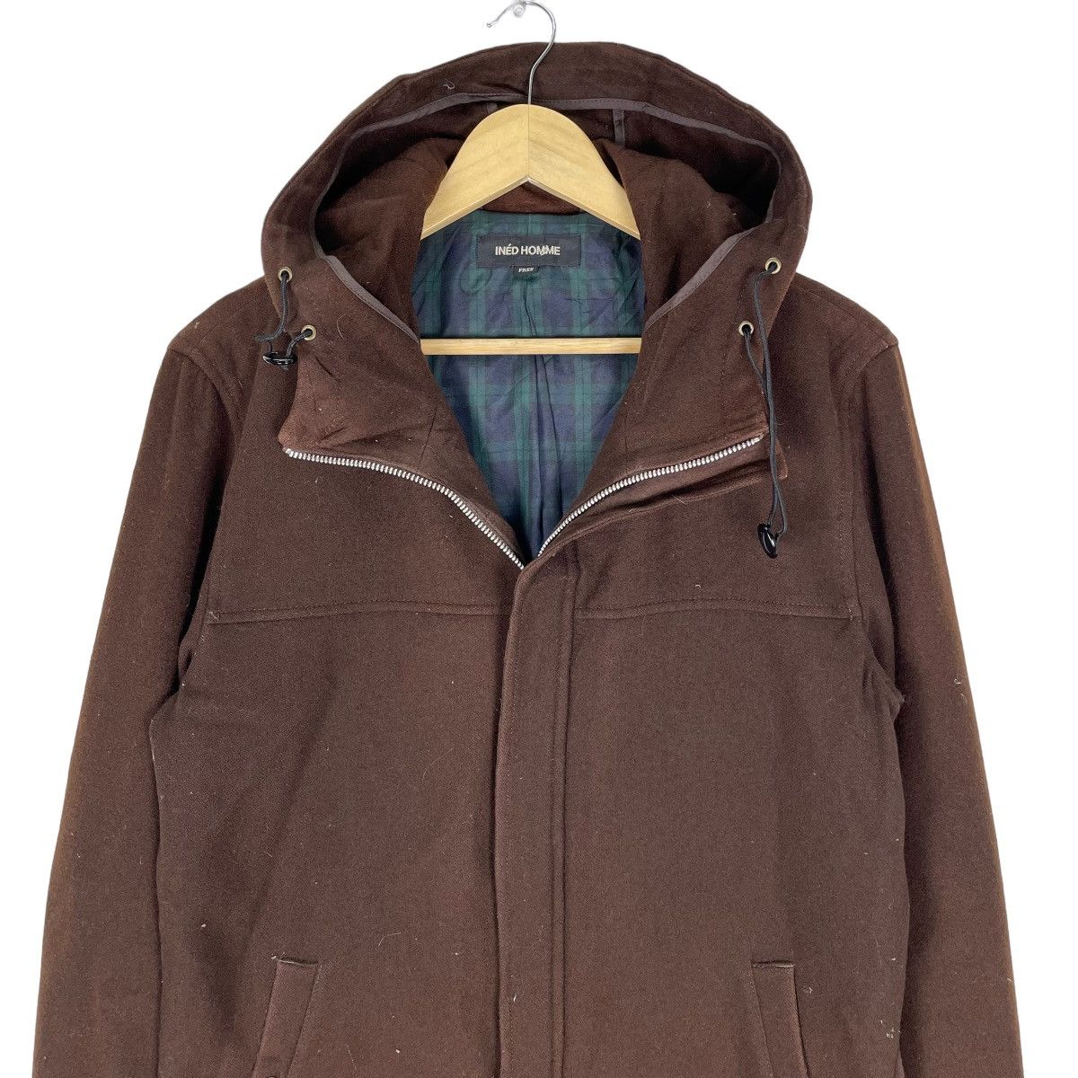 Yohji Yamamoto ☀️INED HOMME HOODIE WOOL ZIPPER JACKET Size US M / EU 48-50 / 2 - 4 Thumbnail