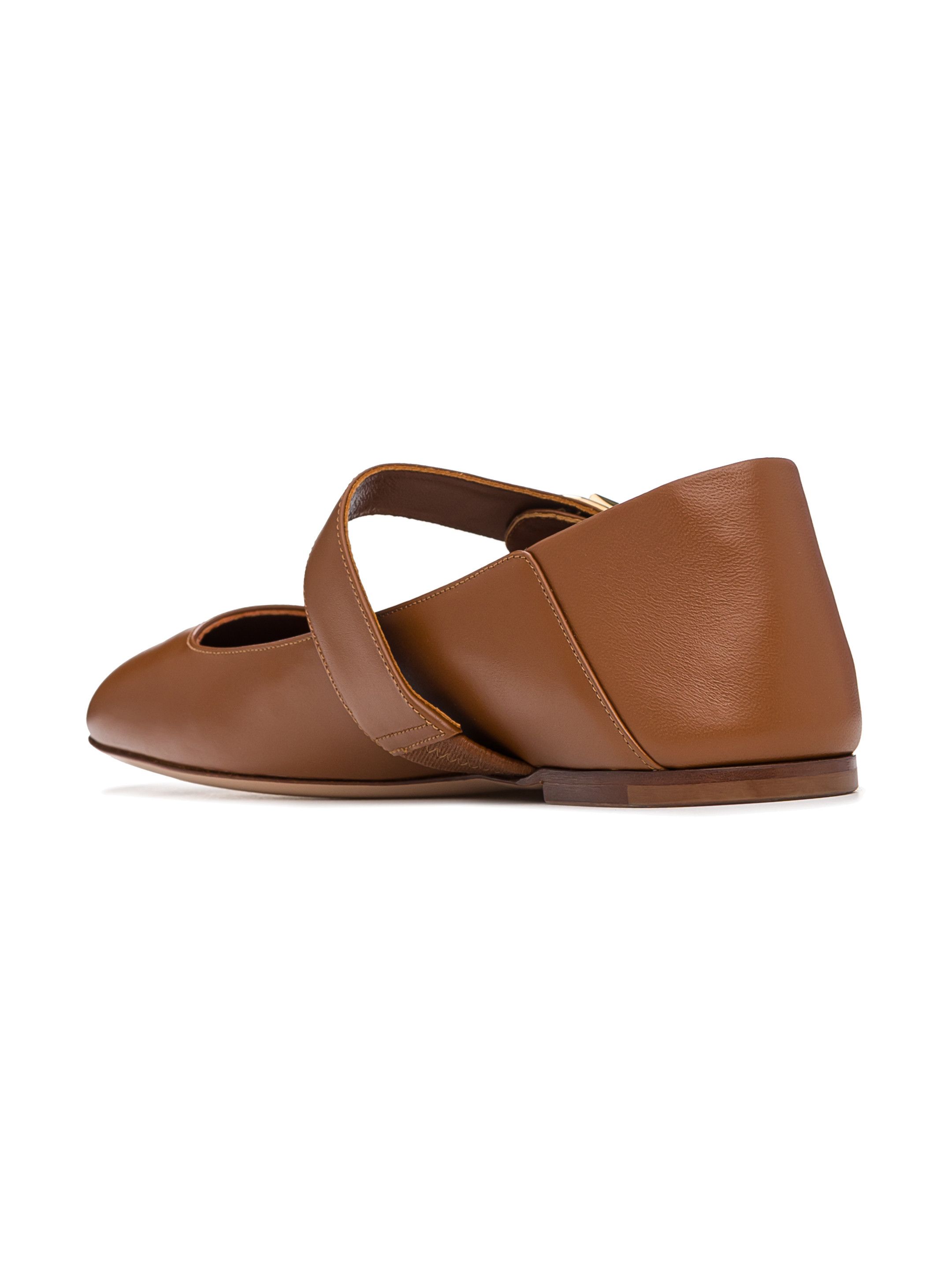Valentino o1s22i1n0924 Vlogo Locker Mary-Jane Flats in Brown Size US 10 / IT 40 - 3 Thumbnail