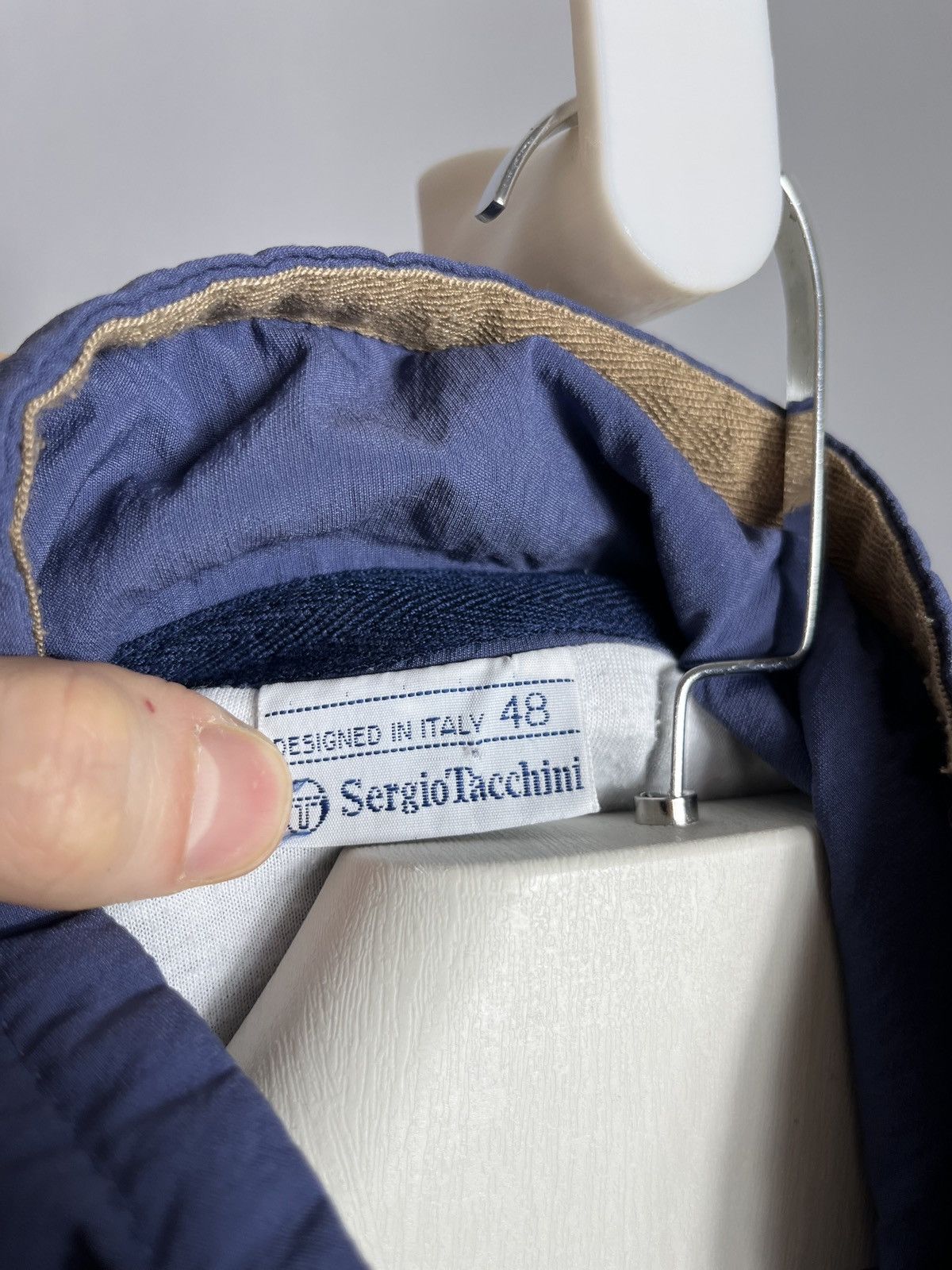 Sergio Tacchini × Vintage Mens y2k Track Jacket Sergio Tacchini Vintage 90s Blue Zip Size US S / EU 44-46 / 1 - 12 Thumbnail
