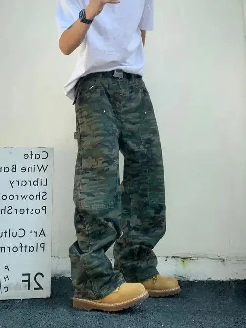 Designer × Goods × Handmade Bag camo baggy skate hiphop carpenter pants Size US 32 / EU 48 - 2 Thumbnail