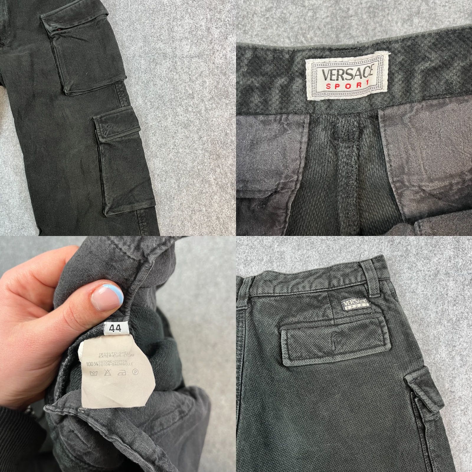 Versace Versace Jeans 28 32 Grey Dark Denim 5-Pocket Button Closure Vintage Italy Men Jeans Size US 28 / EU 44 - 8 Thumbnail