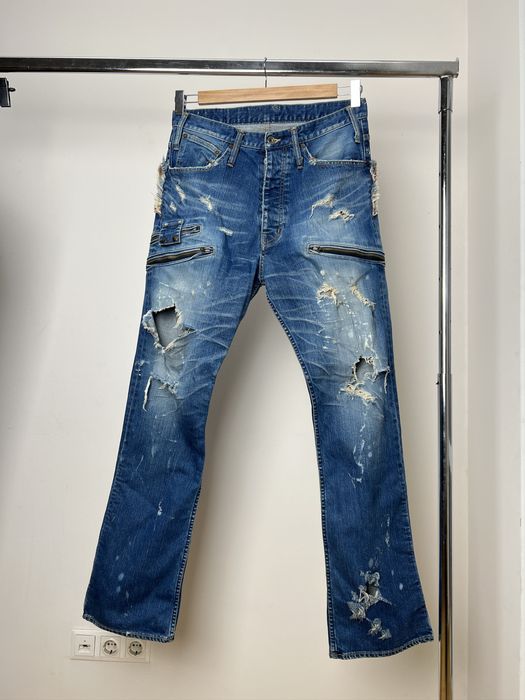 Le Grande Bleu (L.G.B.) L.G.B. DISTRESS DENIM PANTS | Grailed