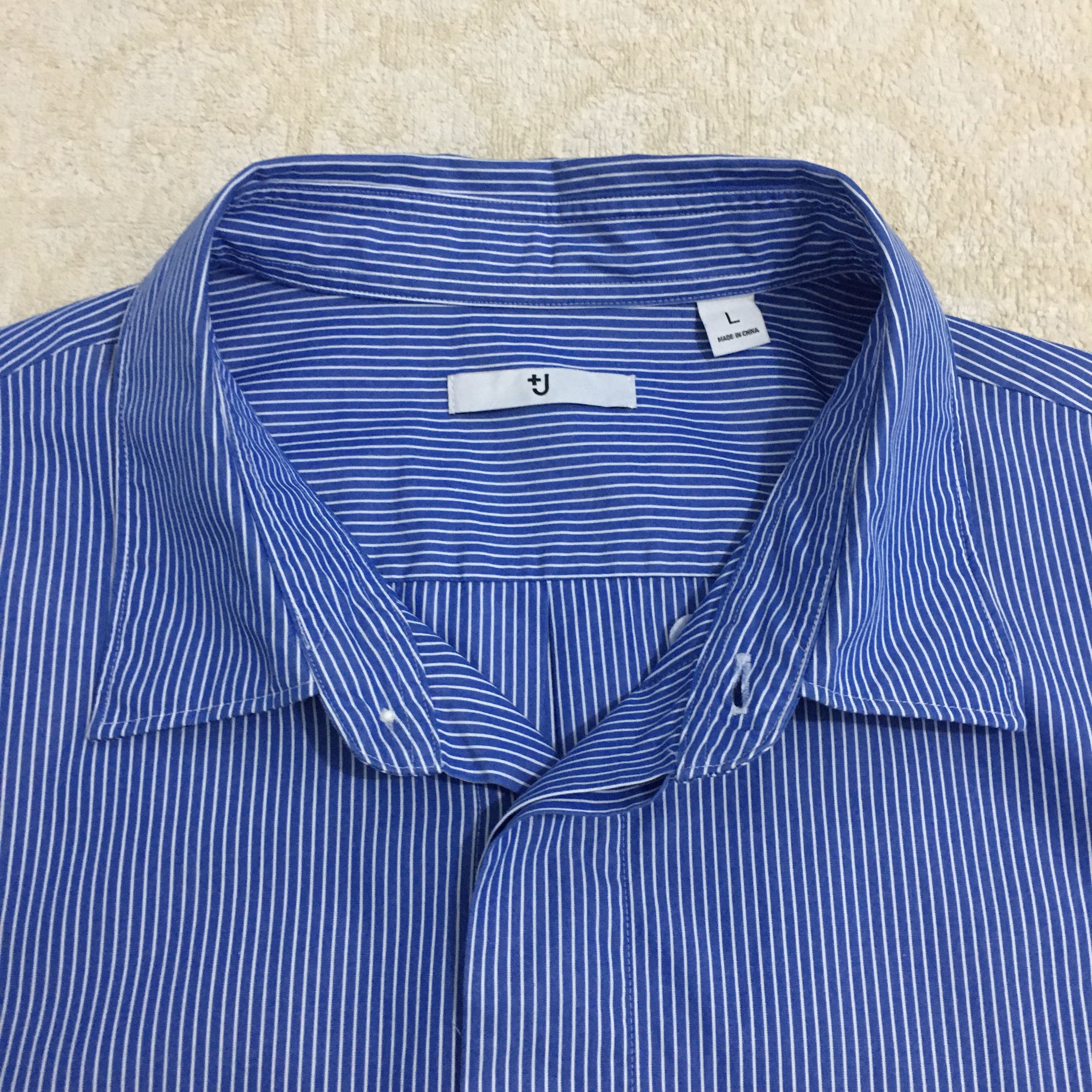 Jil Sander × Uniqlo Uniqlo Jil Sander Hickory Longsleeve Shirt Size US L / EU 52-54 / 3 - 9 Thumbnail