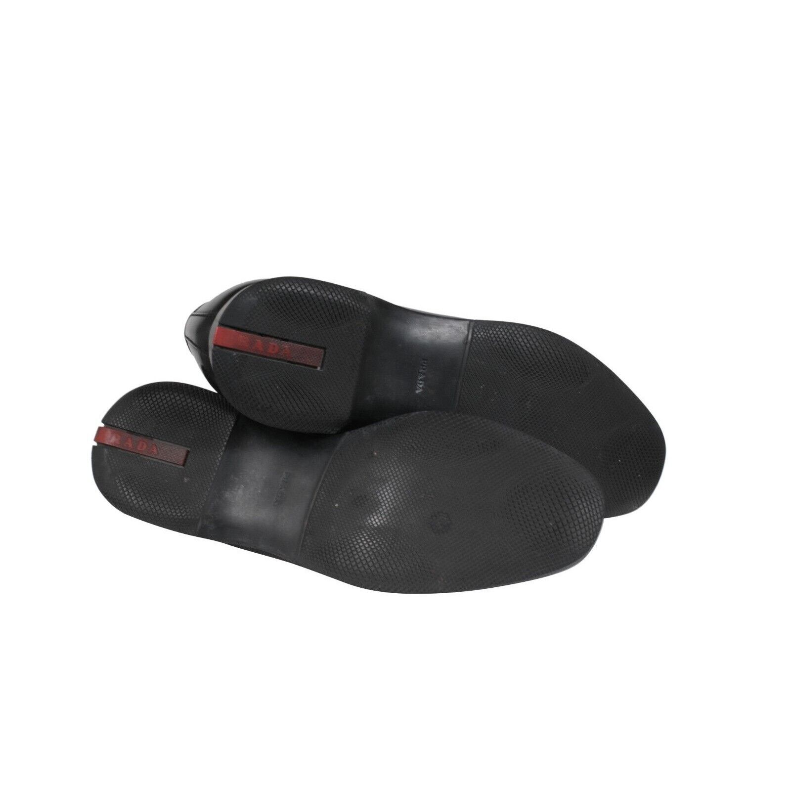 Prada Loafers Black Leather Sport Rubber Sole - 02254 Size US 8.5 / EU 41-42 - 10 Thumbnail