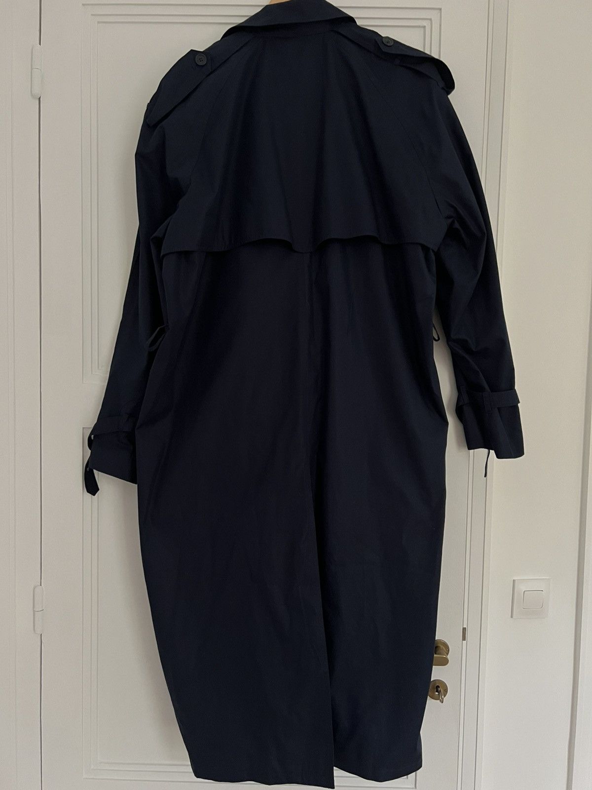 Yves Saint Laurent YSL Pour Homme Vintage Navy Raincoat Size US M / EU 48-50 / 2 - 2 Thumbnail