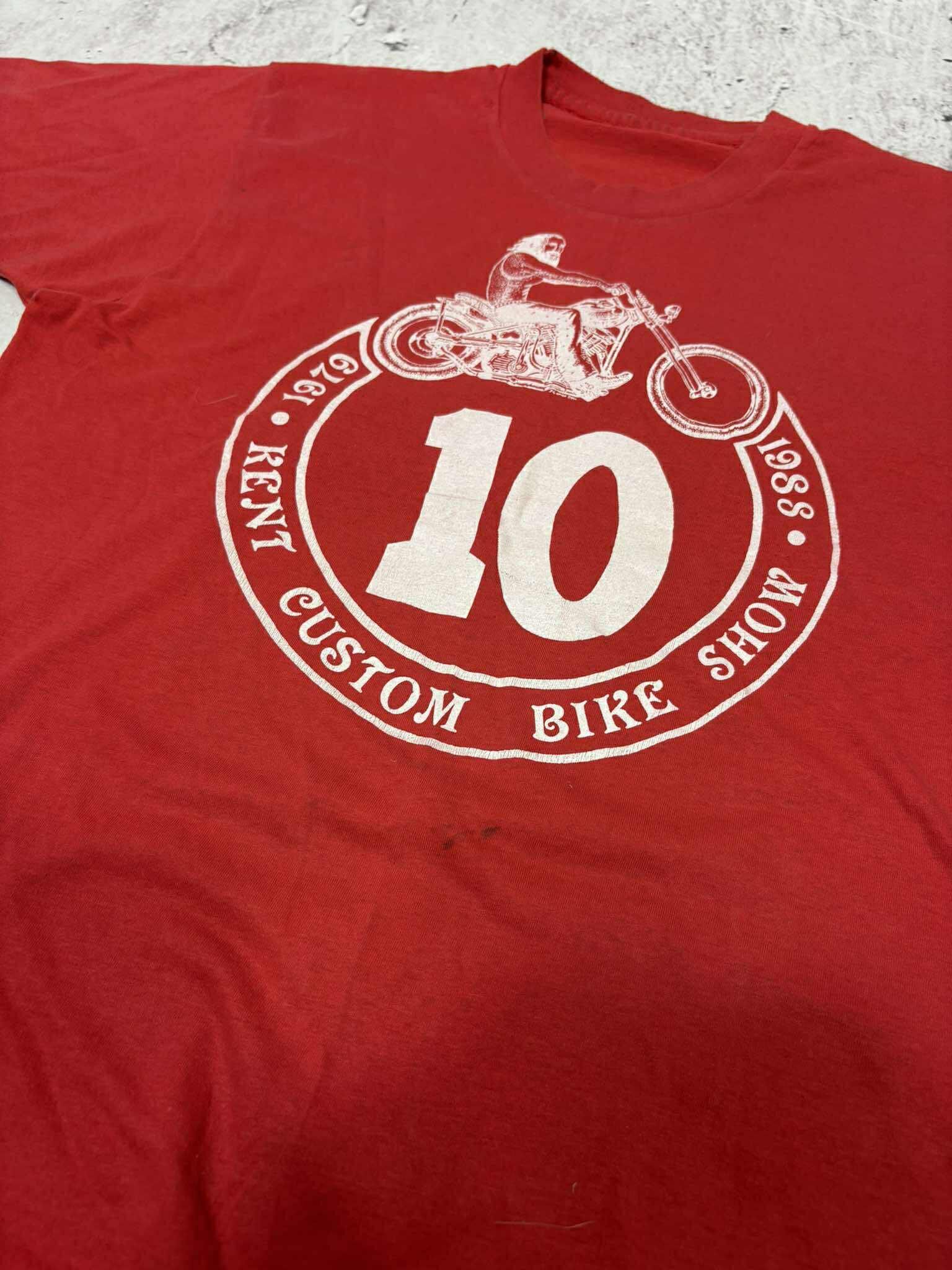 Vintage 80s Vintage Kent Custom Bike Show T-shirt moto graphic tee Size US L / EU 52-54 / 3 - 2 Thumbnail