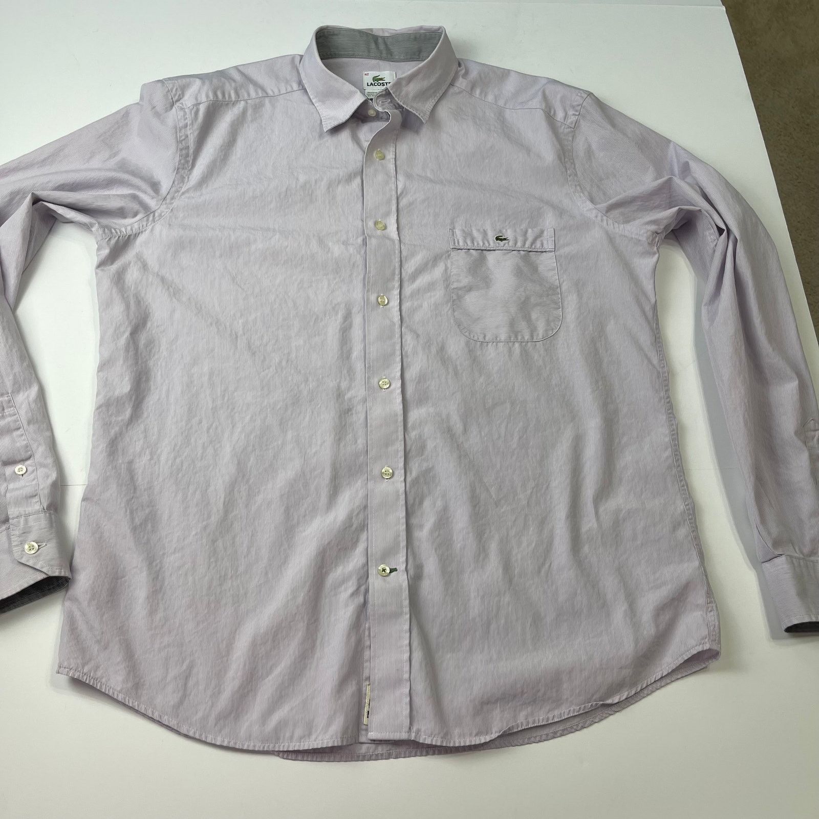 Lacoste Lacoste Alligator Logo Men's Oxford Button Down Shirt, 42 Size US XS / EU 42 / 0 - 6 Thumbnail