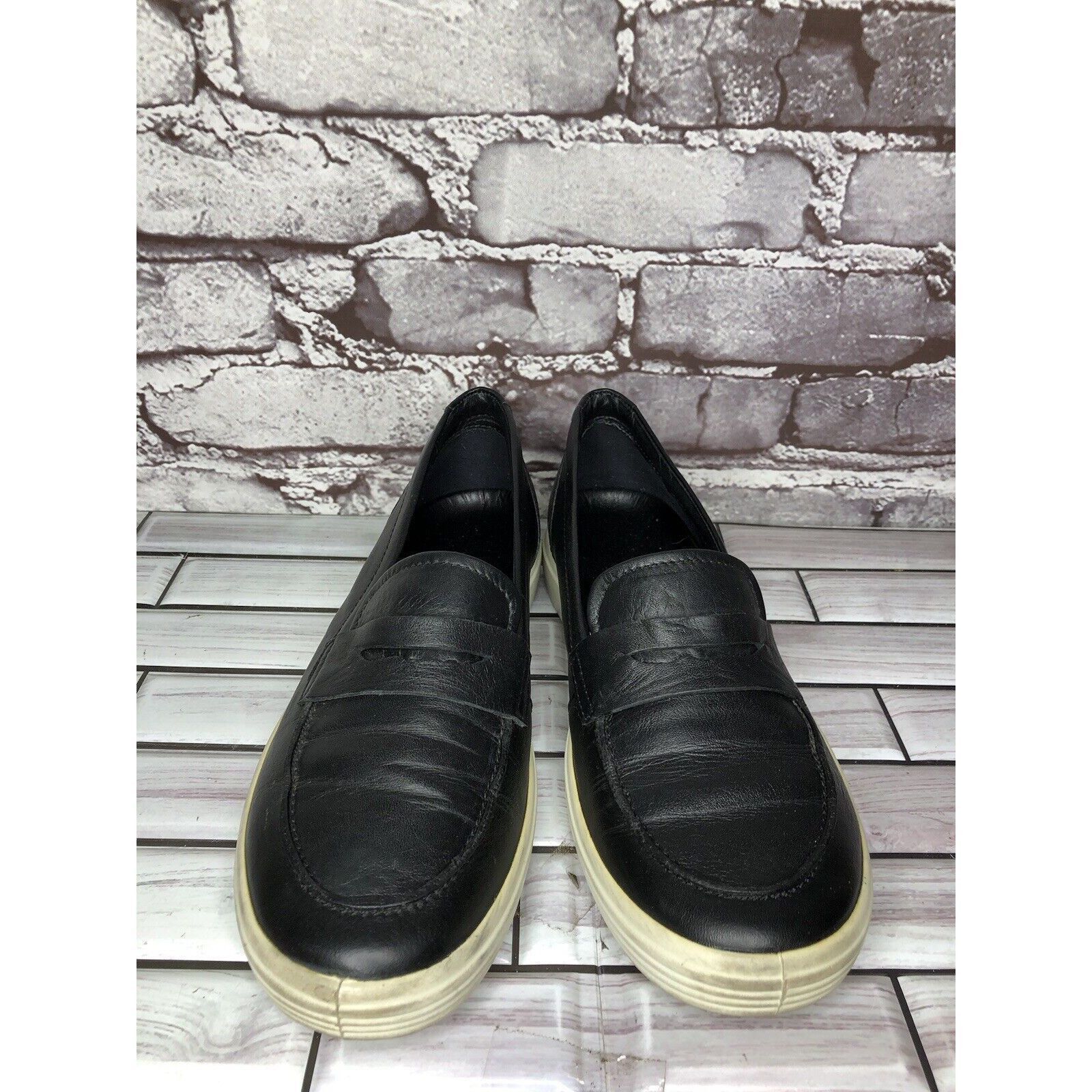Ecco Ecco Black Leather Penny Loafers Casual Slip On Shoes Women’ Size US 7.5 / IT 37.5 - 15 Thumbnail