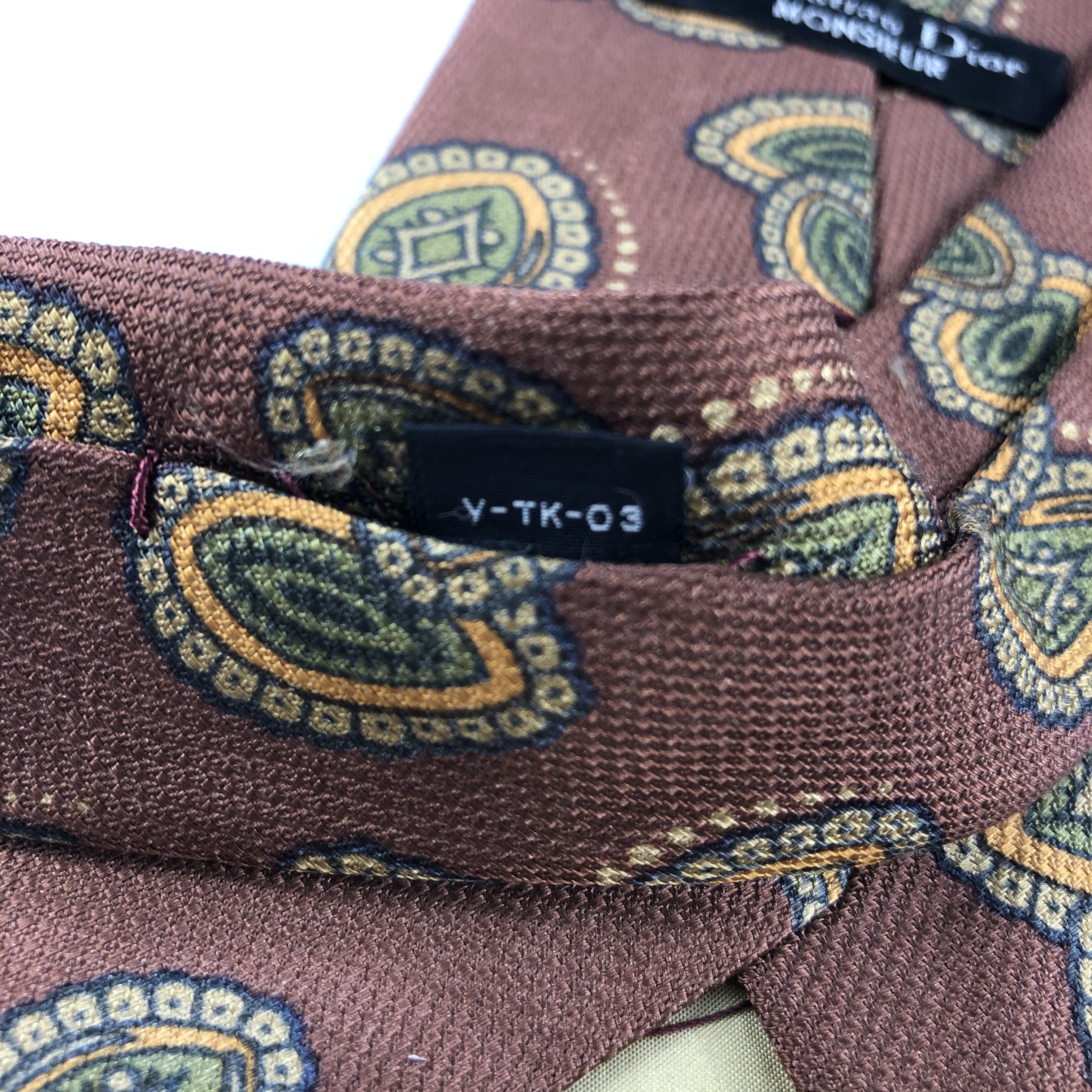 Vintage ChRIStian diOR Silk Neck Ties T95 Size ONE SIZE - 5 Thumbnail