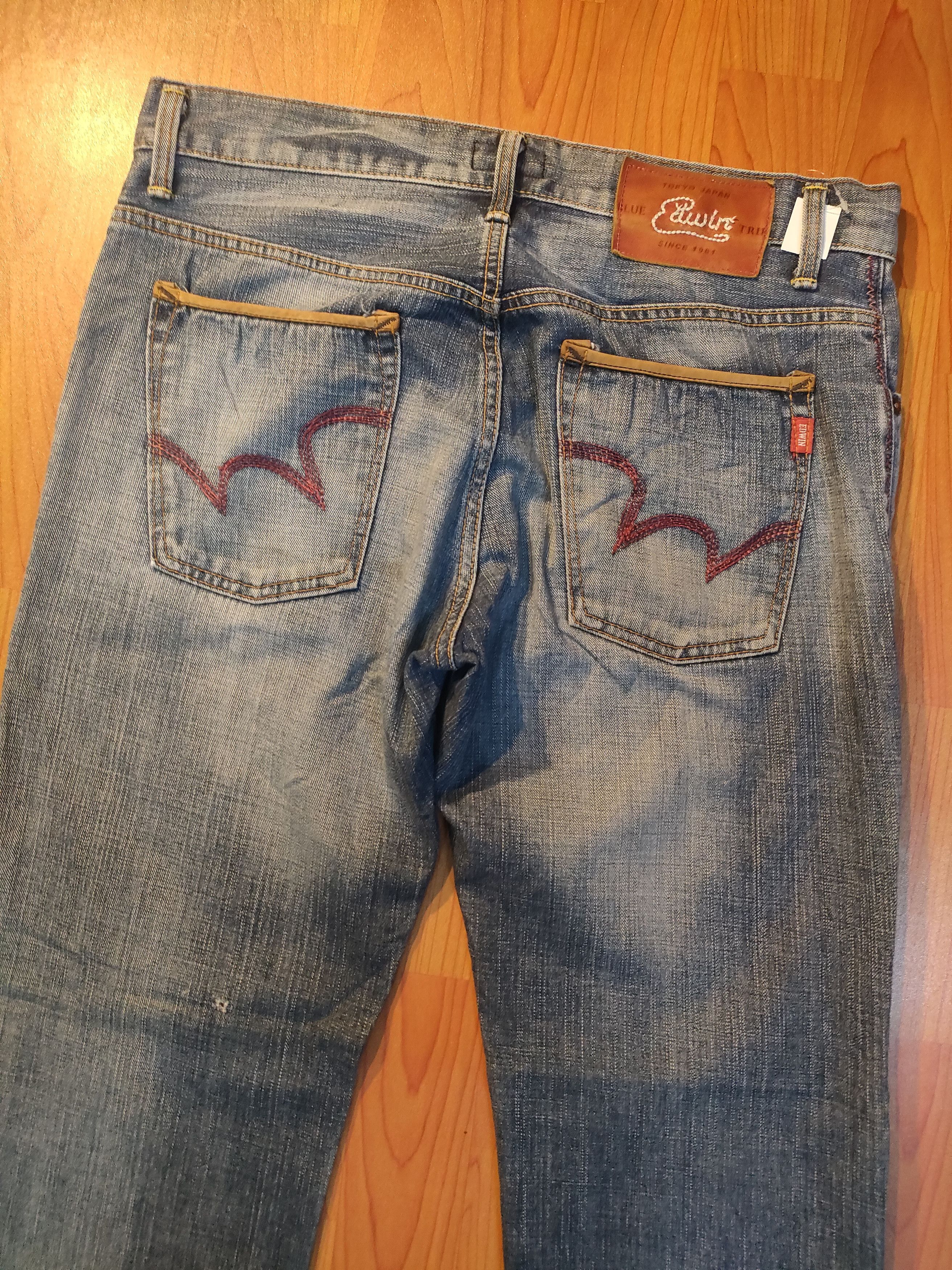Edwin × If Six Was Nine Edwin Blue Trip Jeans Size US 33 - 3 Thumbnail