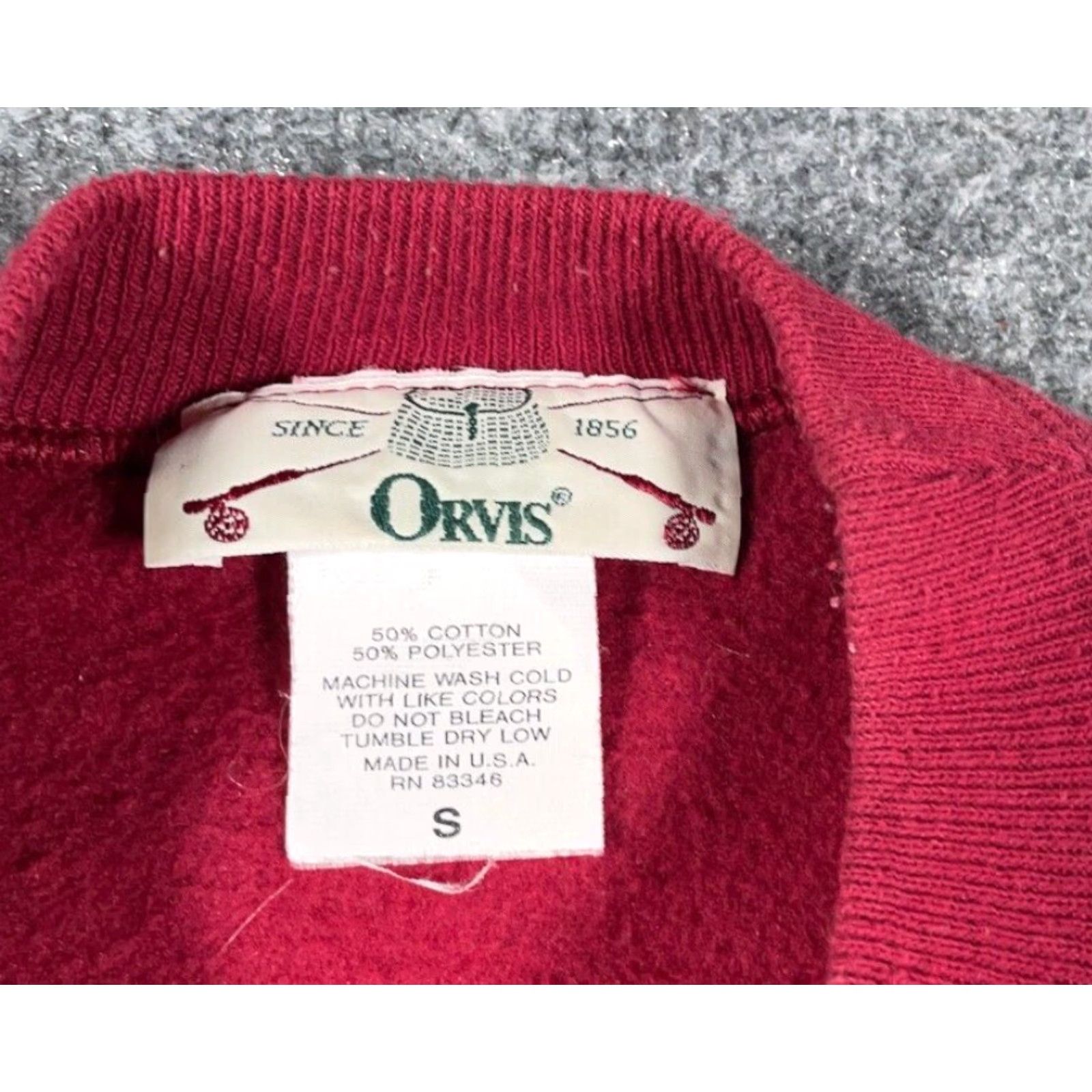 Orvis VINTAGE VTG 90s Dove Embroidered Sweatshirt Orvis USA Adult Small Dark Red Mom Style Size S / US 4 / IT 40 - 3 Thumbnail