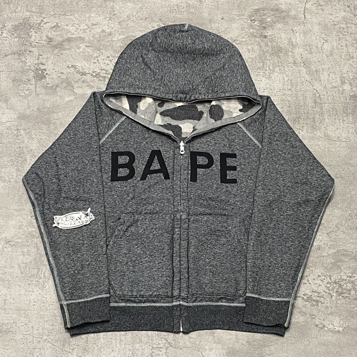 Bape Bape Reversible Snow Camo Spellout Fur Hoodie Size US M / EU 48-50 / 2 - 1 Thumbnail