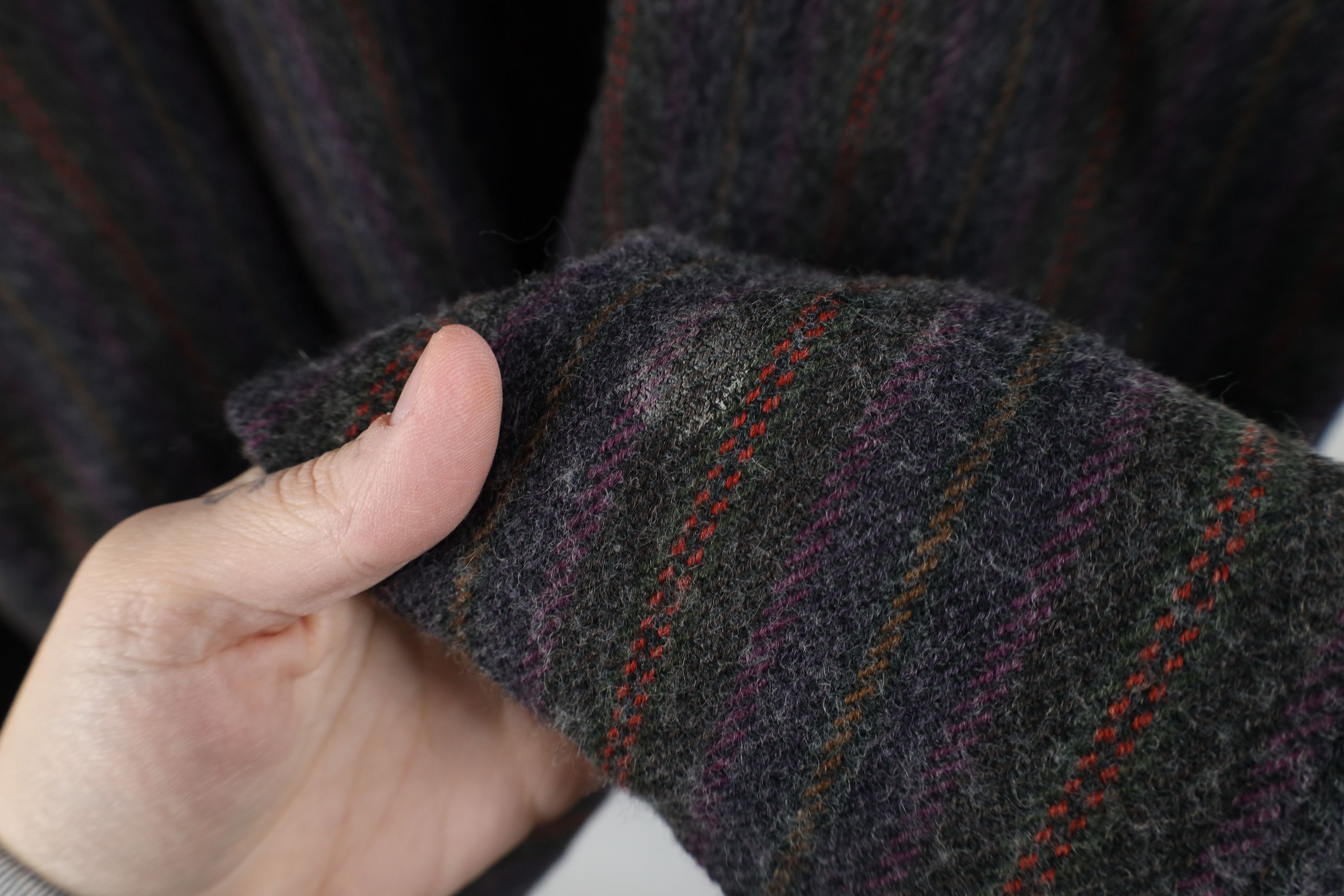 Vintage Vintage 80s 90s Streetwear Flannel Knit Striped Button Shirt Size US XXL / EU 58 / 5 - 9 Thumbnail