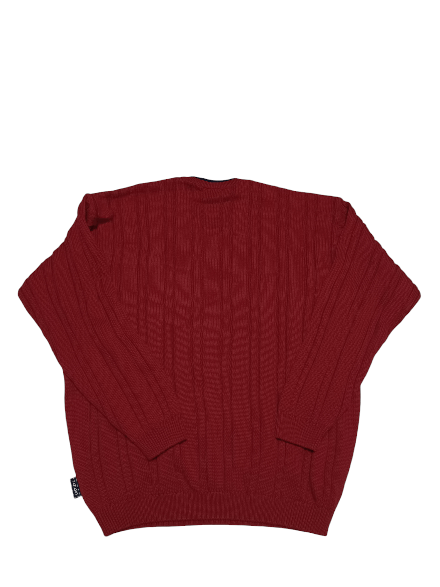 Lacoste LACOSTE VINTAGE 90S OLDMONEY RED SWEATER Size US L / EU 52-54 / 3 - 3 Thumbnail