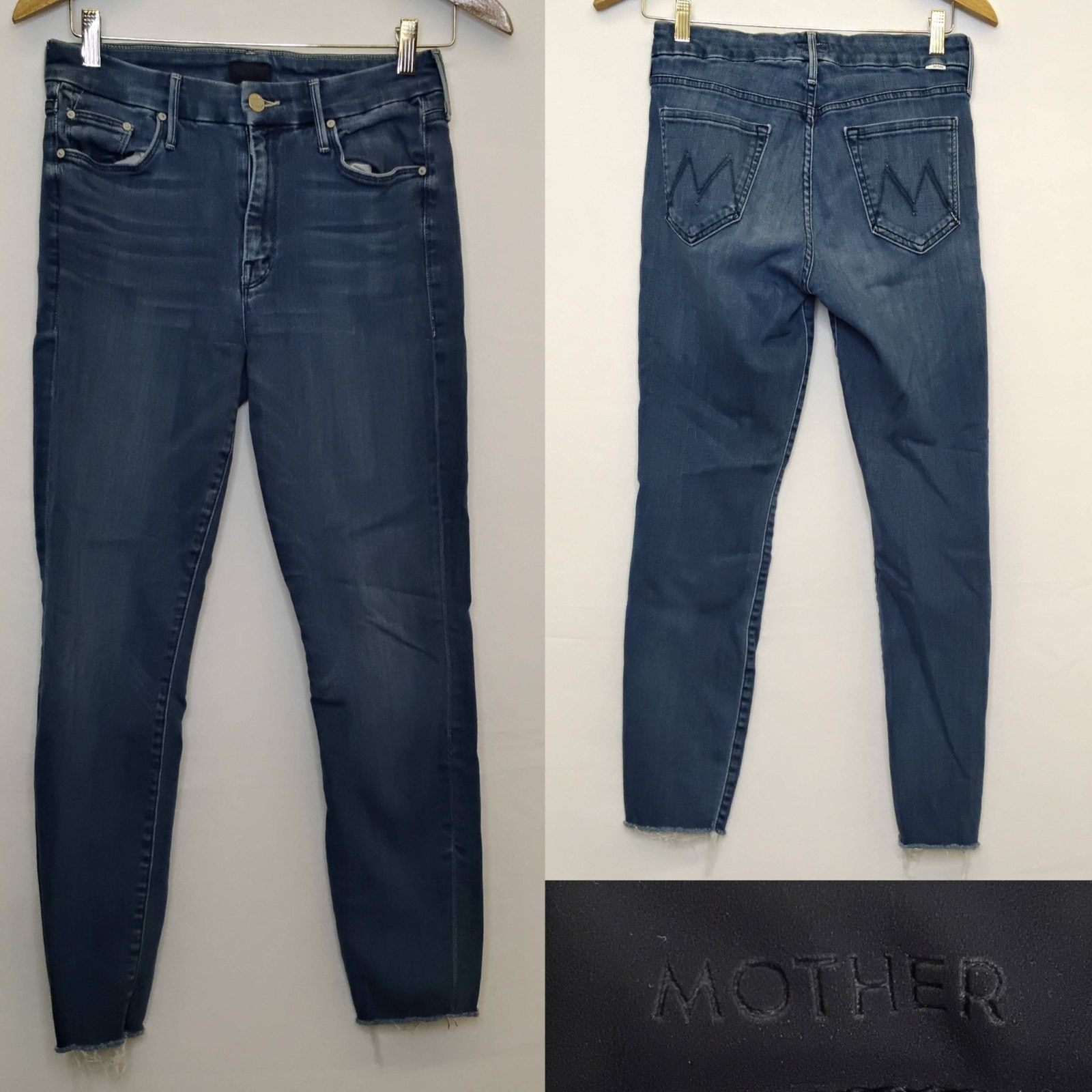 MOTHER Mother The Looker Ankle Fray Jeans Women's 28x26 Medium Wash Size 28" / US 6 / IT 42 - 1 Thumbnail