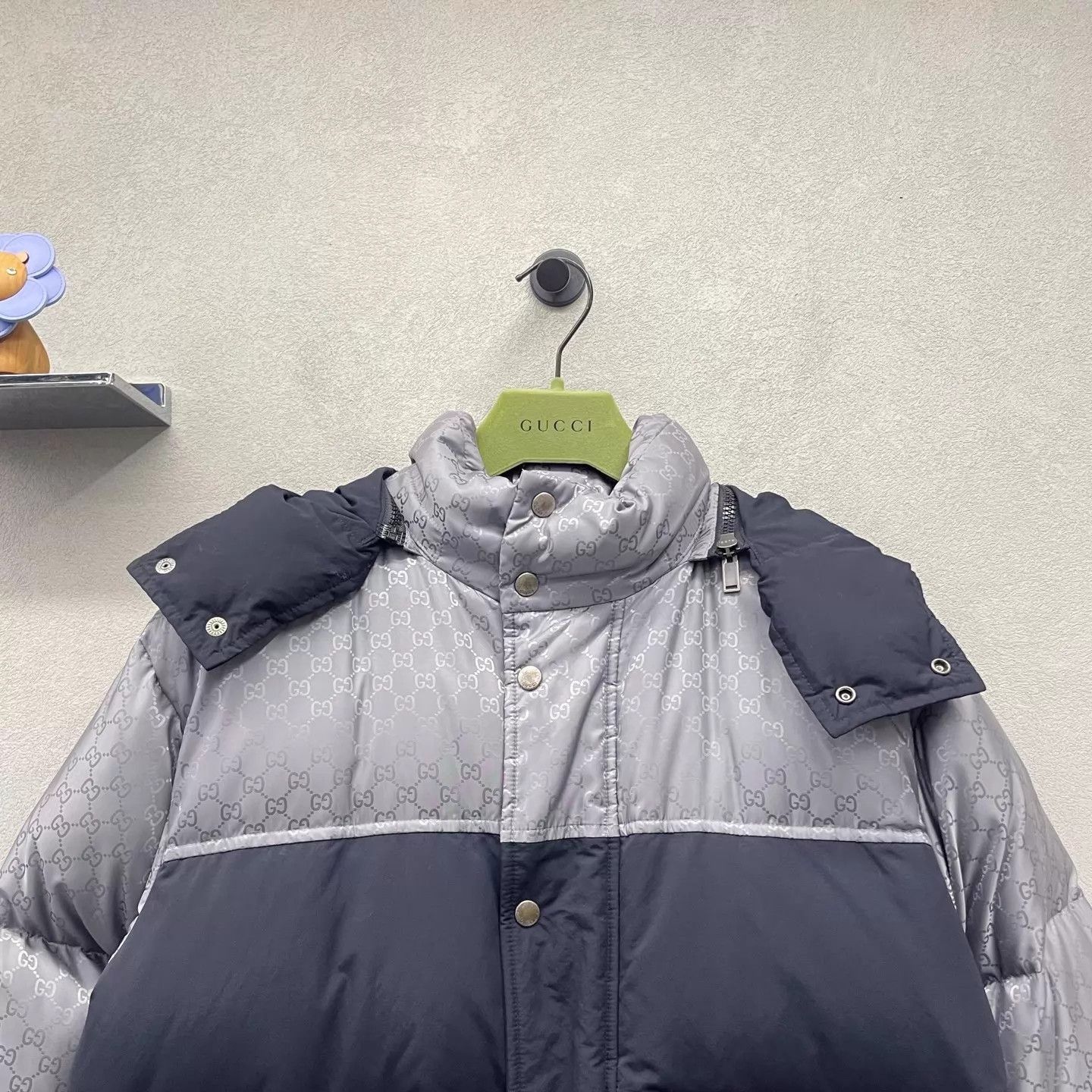 Gucci Gucci Silver Black Colorblock Full Print Down Jacket 50 Size US M / EU 48-50 / 2 - 4 Thumbnail