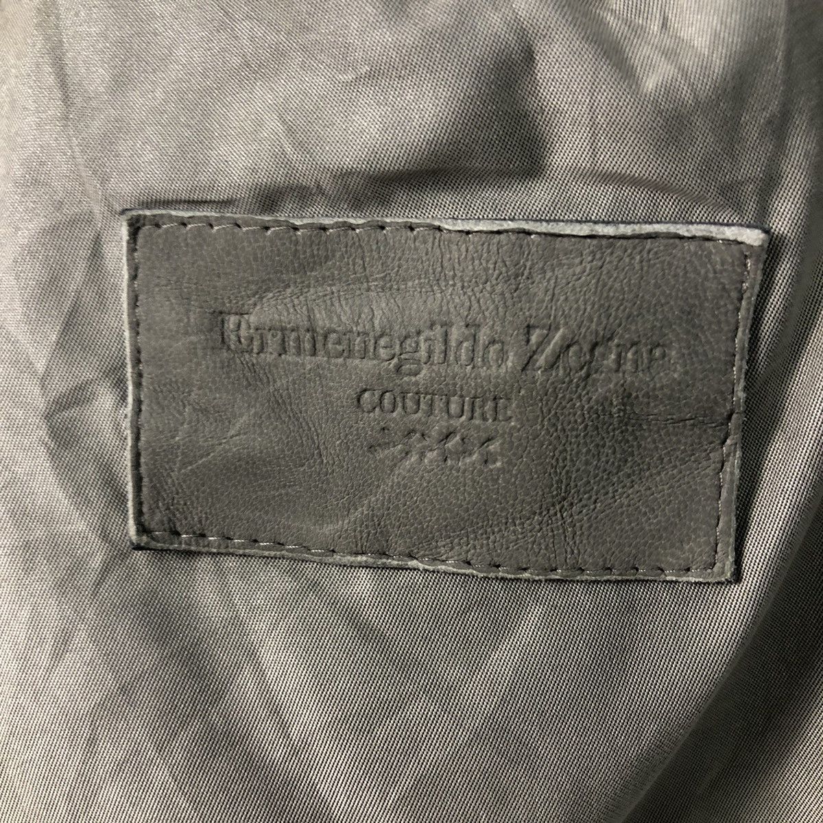 📌Vintage Long Jacket Genuine Pelle Leather Ermenegildo Zegna