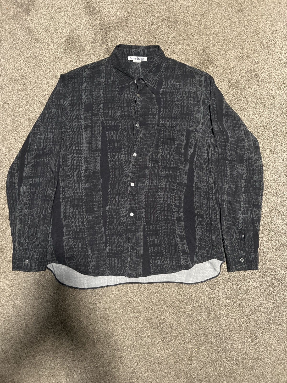 Acne Studios Acne Studios All Over Print Long Sleeve Button Up Size M Size US M / EU 48-50 / 2 - 1 Thumbnail