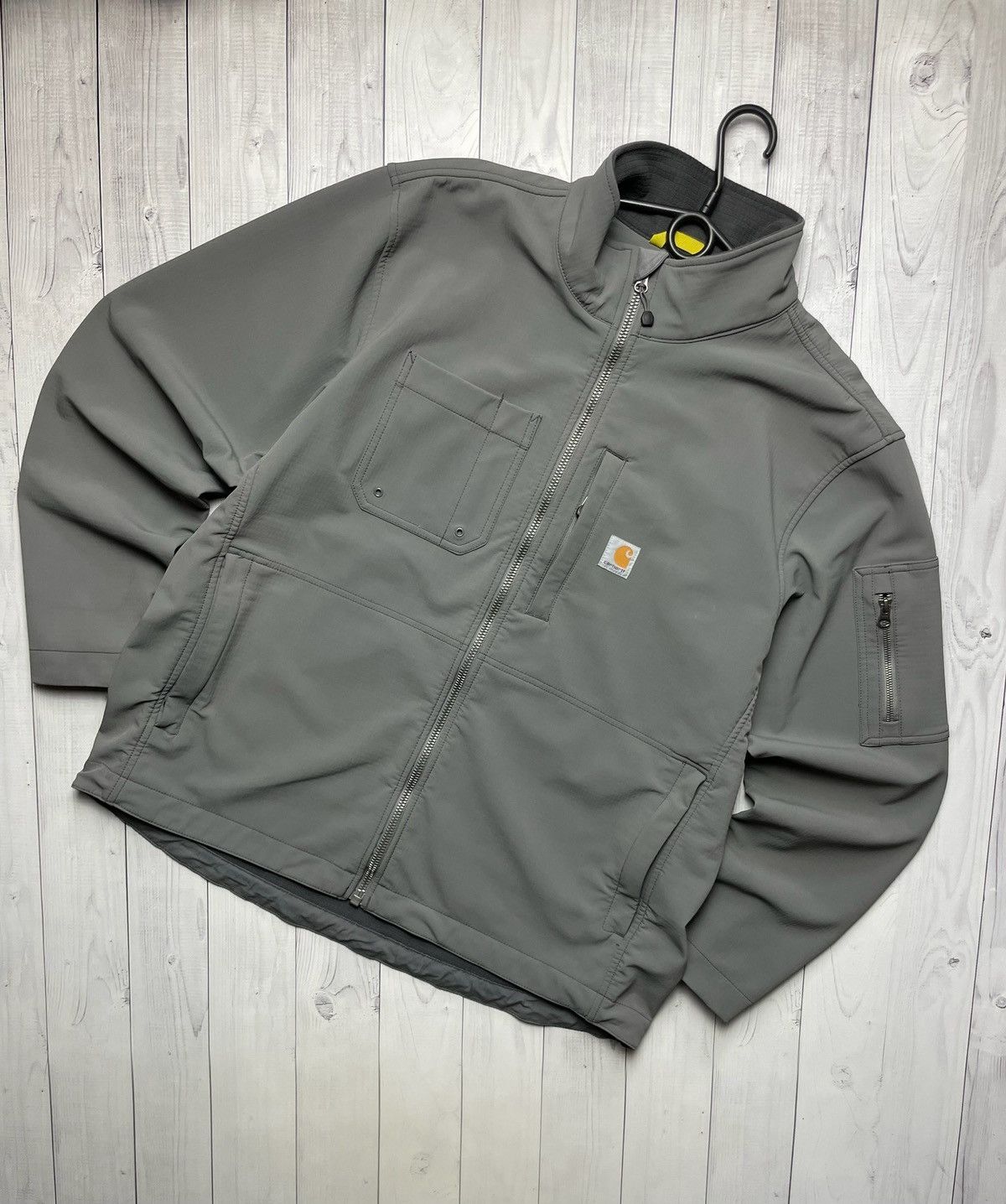 Carhartt Wip × Vintage Vintage Carhartt Wip jacket grey logo work wear pockets XL Size US XL / EU 56 / 4 - 1 Thumbnail