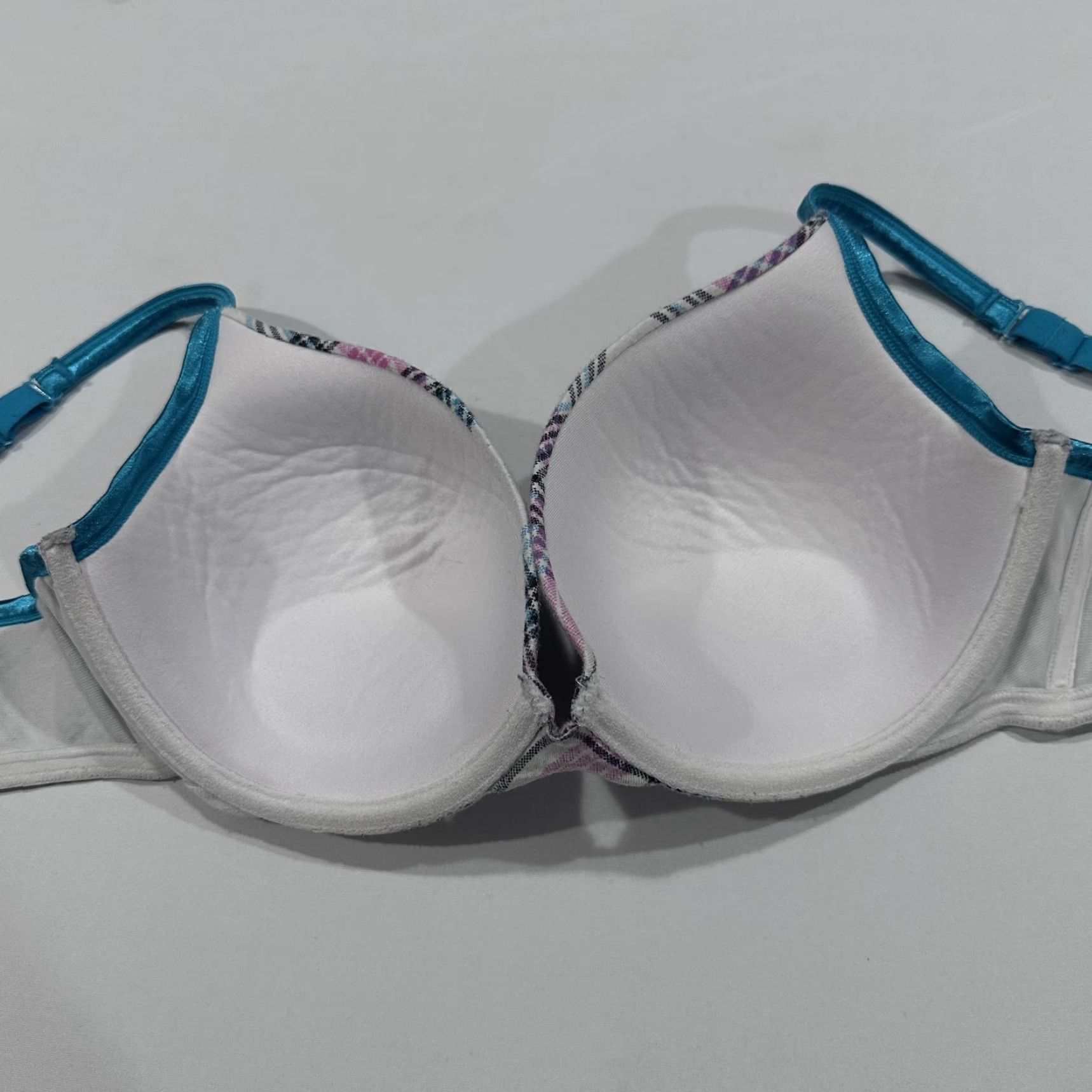 Pinko Cacique Bra Womens 42C Multicolor Plaid Underwire Padded Back Closure T-Shirt Bra Size 42C Womens Size ONE SIZE - 2 Thumbnail