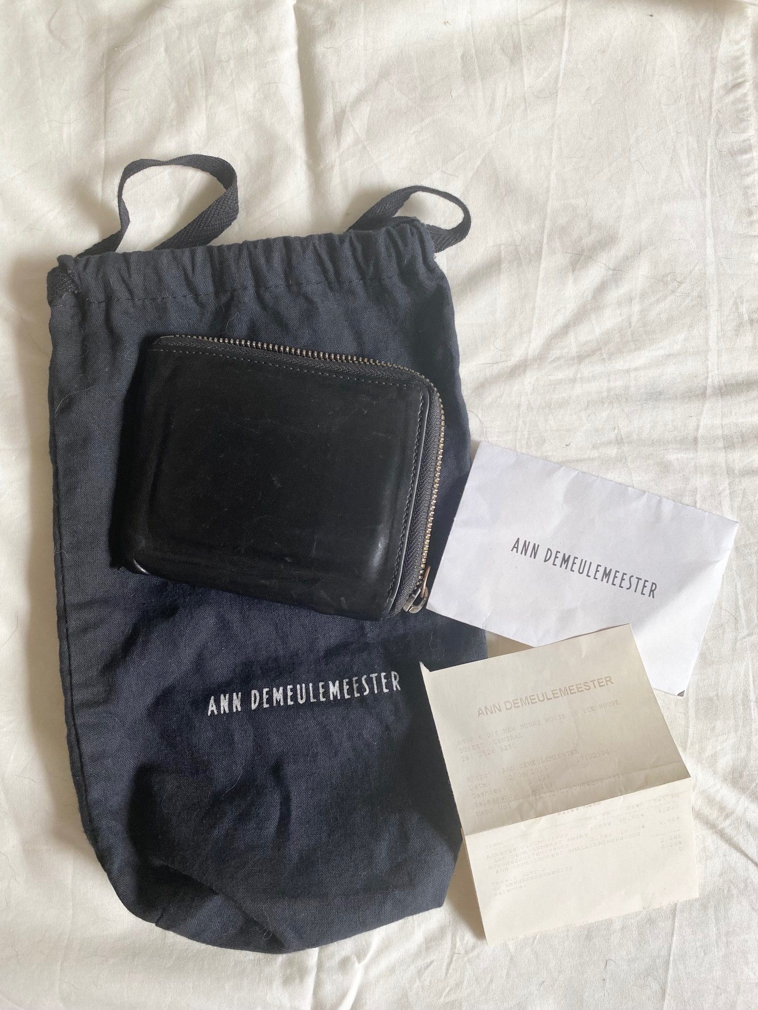 Ann Demeulemeester Ann Demeulemeester black leather zip wallet Size ONE SIZE - 1 Thumbnail