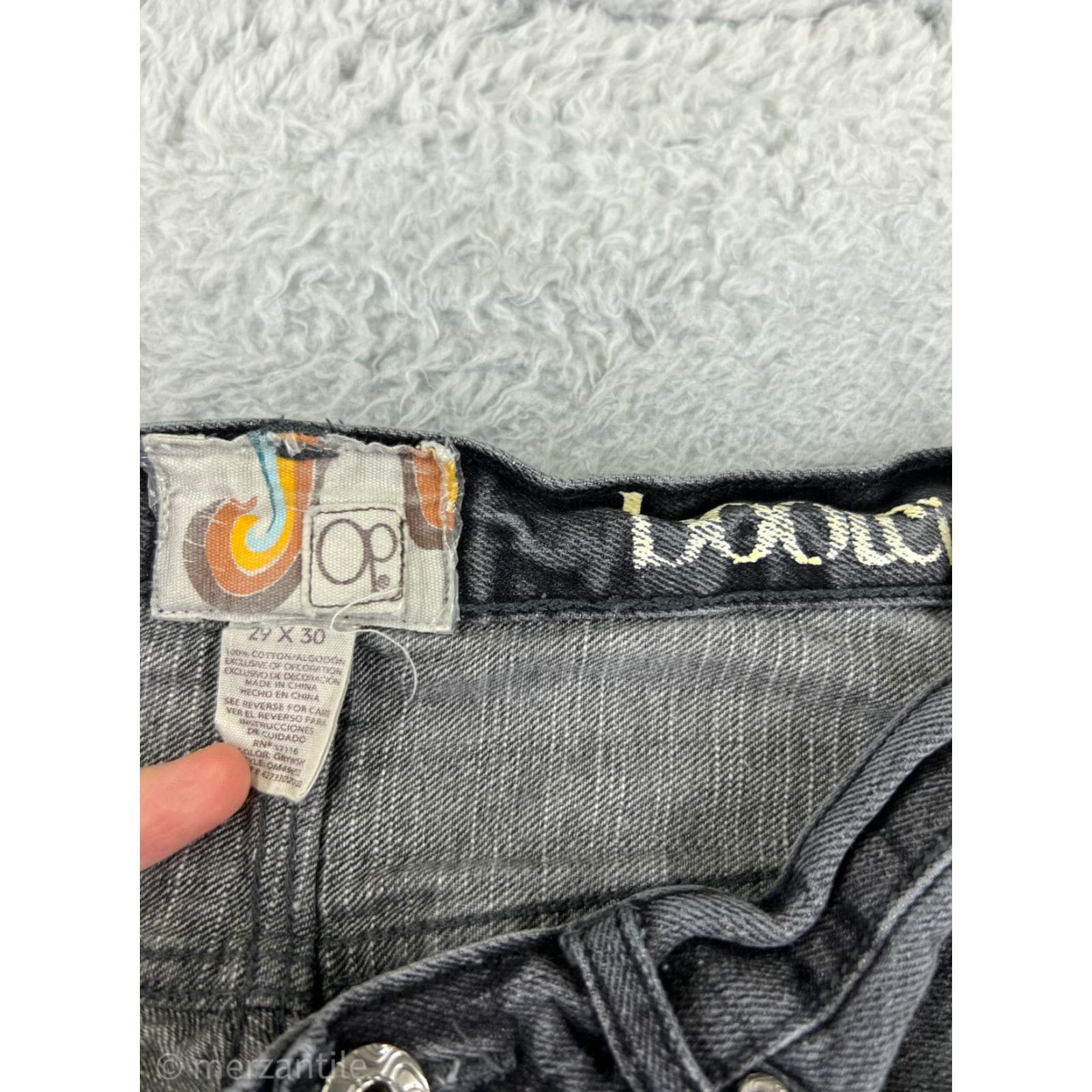 Ocean Pacific OP Ocean Pacific Jeans Womens 29 Gray Denim Bootcut Mid Rise 5-Pocket Regular Inseam 29 Cotton Blend Stretch Vintage: No Gender: Womens Size 29" - 4 Thumbnail
