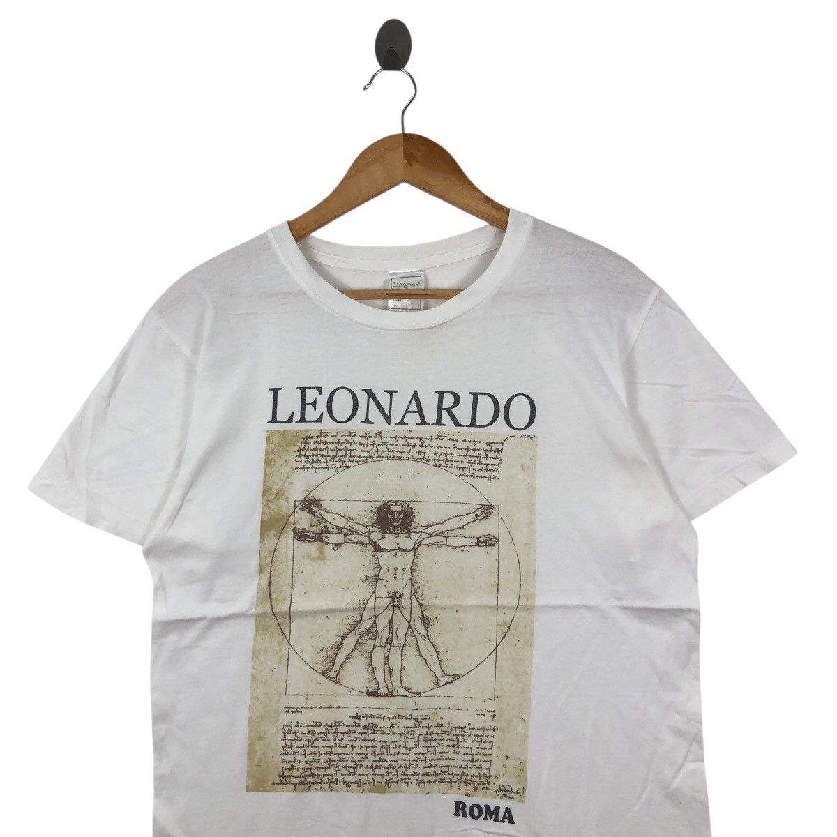 Arts & Science Y2K Leonardo da Vinci's iconic "Vitruvian Man” Art Tee Shirt Size US S / EU 44-46 / 1 - 2 Thumbnail
