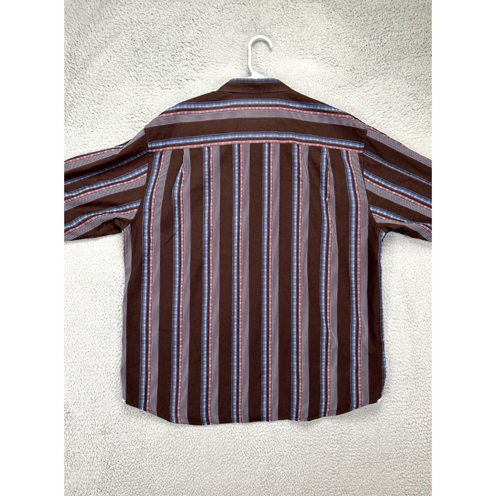 Tommy Bahama VINTAGE Tommy Bahama Shirt Mens 2XL Brown Balance Stripe Silk Blend Button Down Casual Size US XXL / EU 58 / 5 - 4 Thumbnail