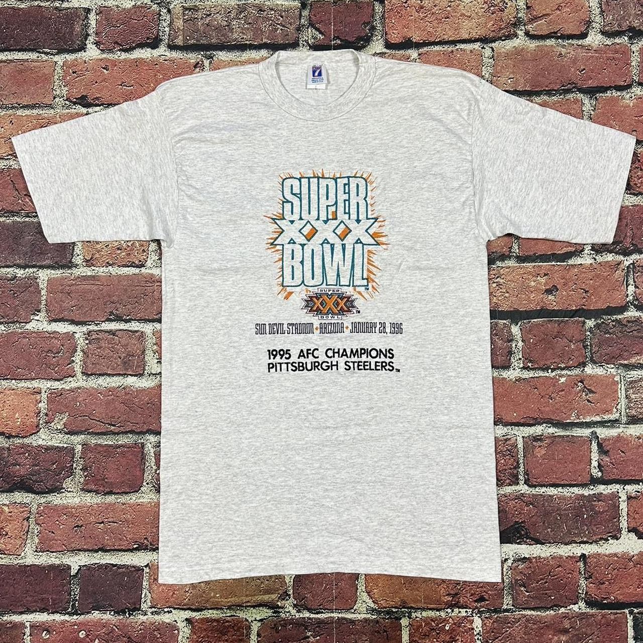 Logo 7 Vintage 1996 NFL Super Bowl XXX T-Shirt Pittsburgh Steelers Size US L / EU 52-54 / 3 - 1 Thumbnail