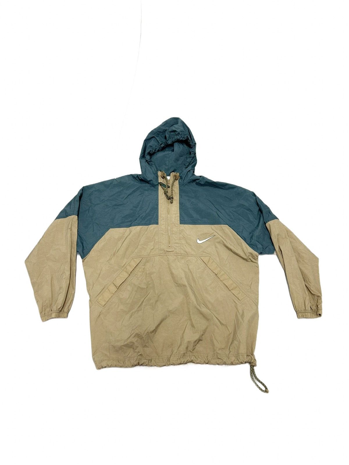 Nike × Vintage Vintage Nike Windbreaker BIG GREEN Swoosh Jacket Large Size US L / EU 52-54 / 3 - 4 Thumbnail