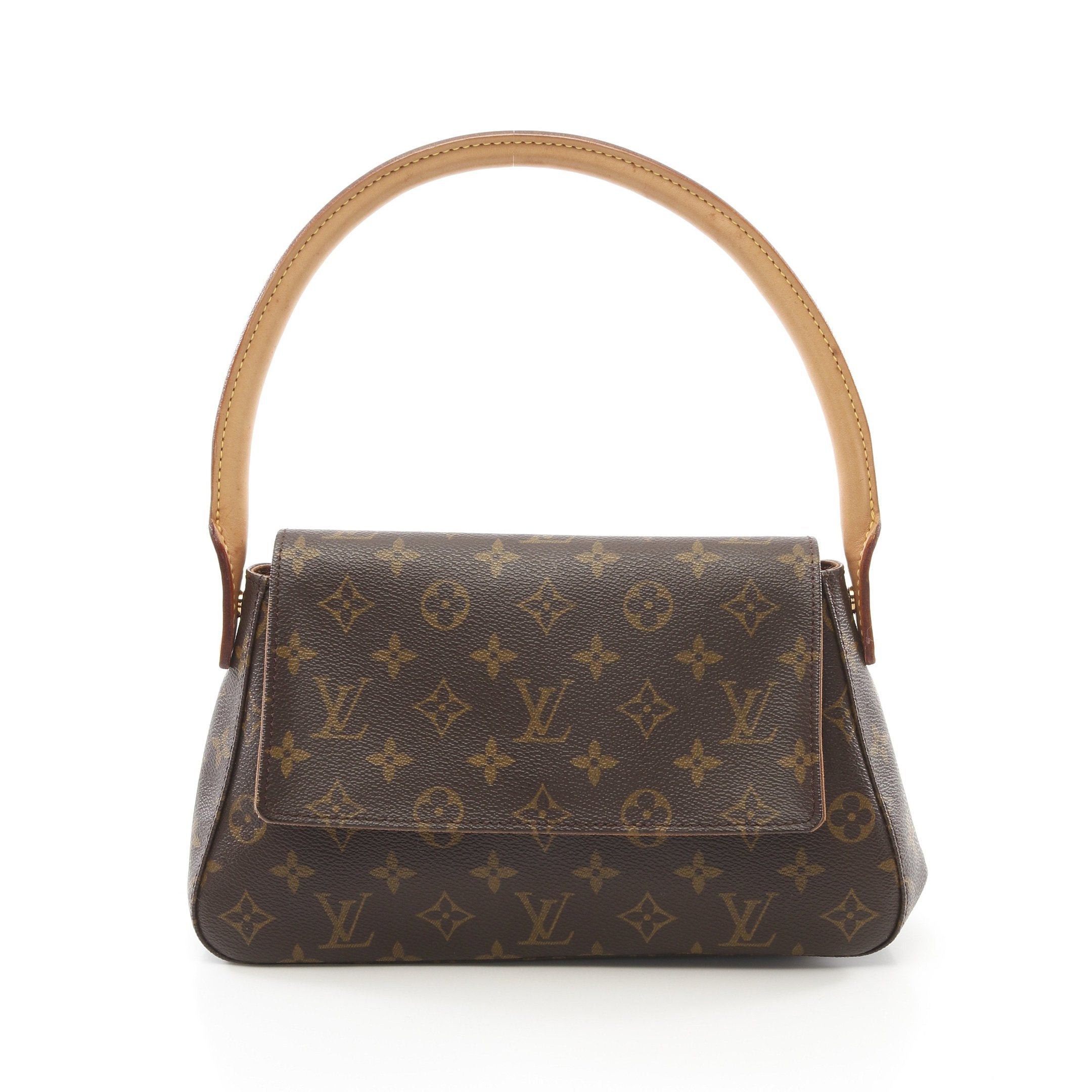 Louis Vuitton Louis Vuitton Mini Looping Monogram Handbag Leather Brown Size ONE SIZE - 1 Thumbnail