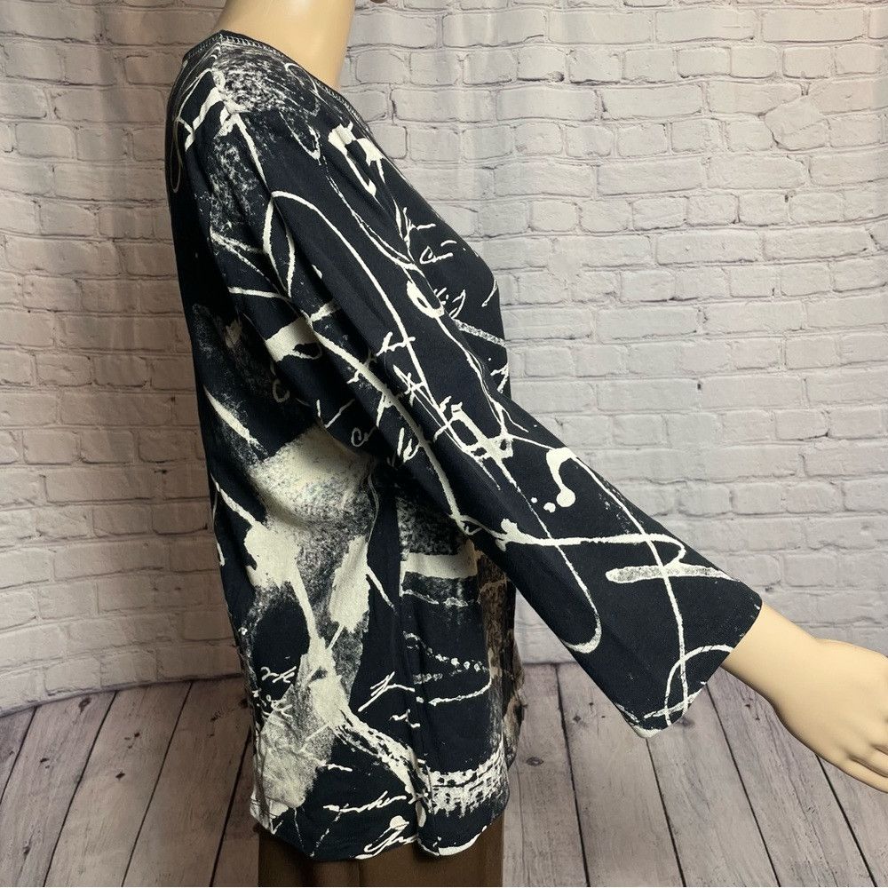 Other New Talk Of The Walk 3/4 Sleeve Cotton Top Tunic Size L Size L / US 10 / IT 46 - 3 Thumbnail